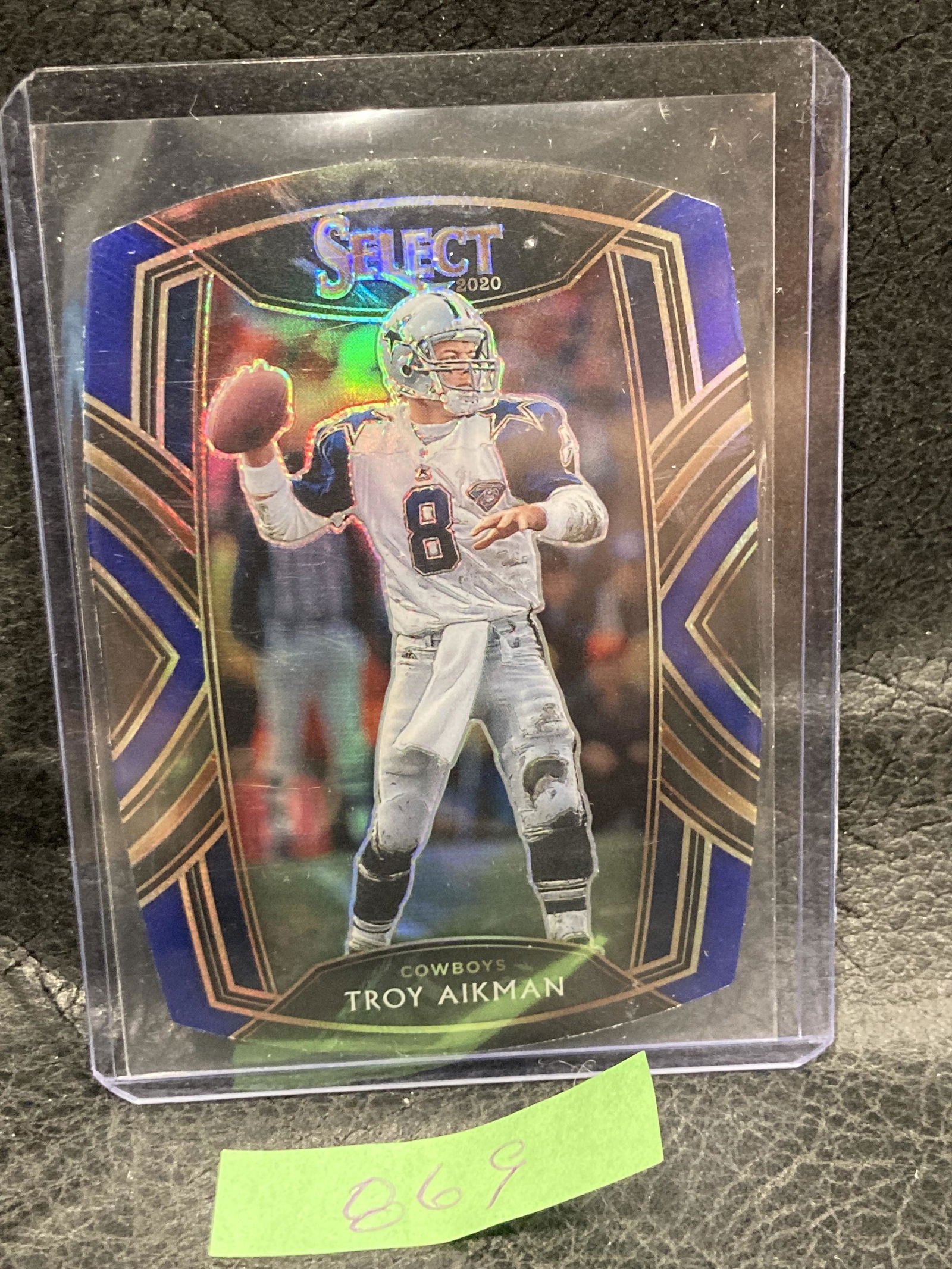 Troy Aikman 2020 Select Club Level Blue Prizm Die-Cut (1 of 2)
