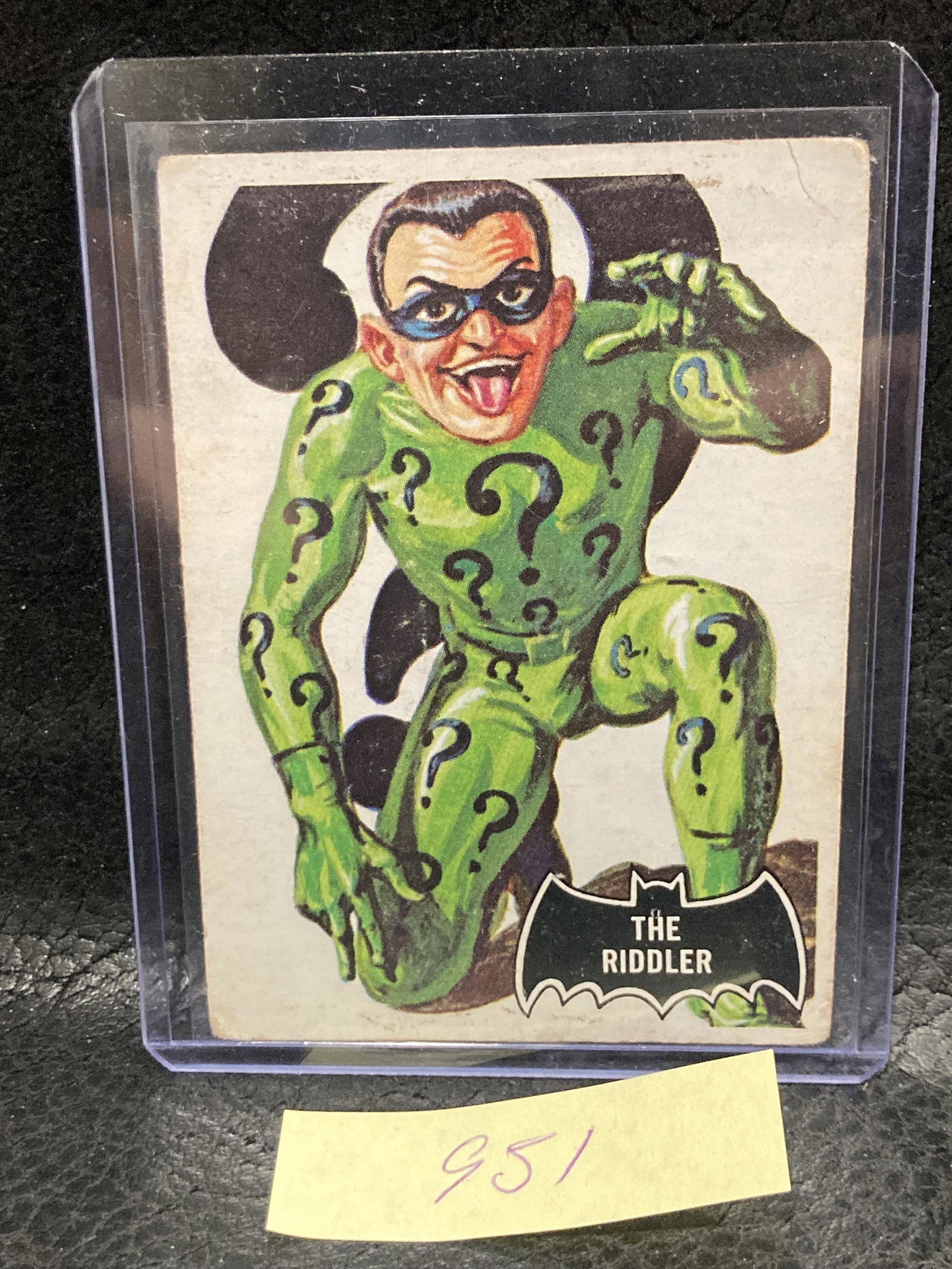 1966 Topps Batman Black Bat Non-Sport #36 The Riddler: 1966 Topps Batman Black Bat Non-Sport #36 The Riddler