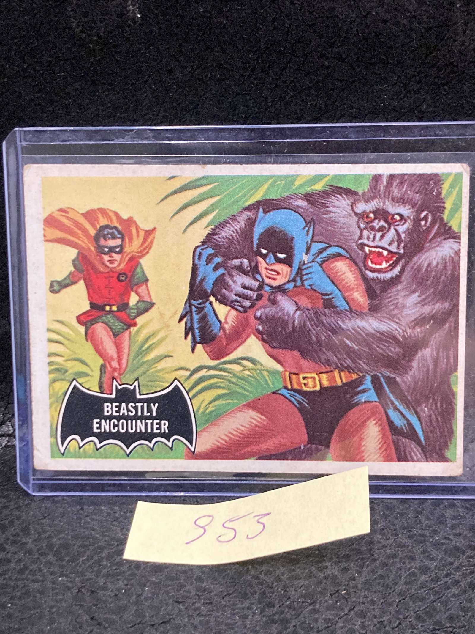1966 Topps Batman Black Bat #50 Beastly Encounter: 1966 Topps Batman Black Bat #50 Beastly Encounter