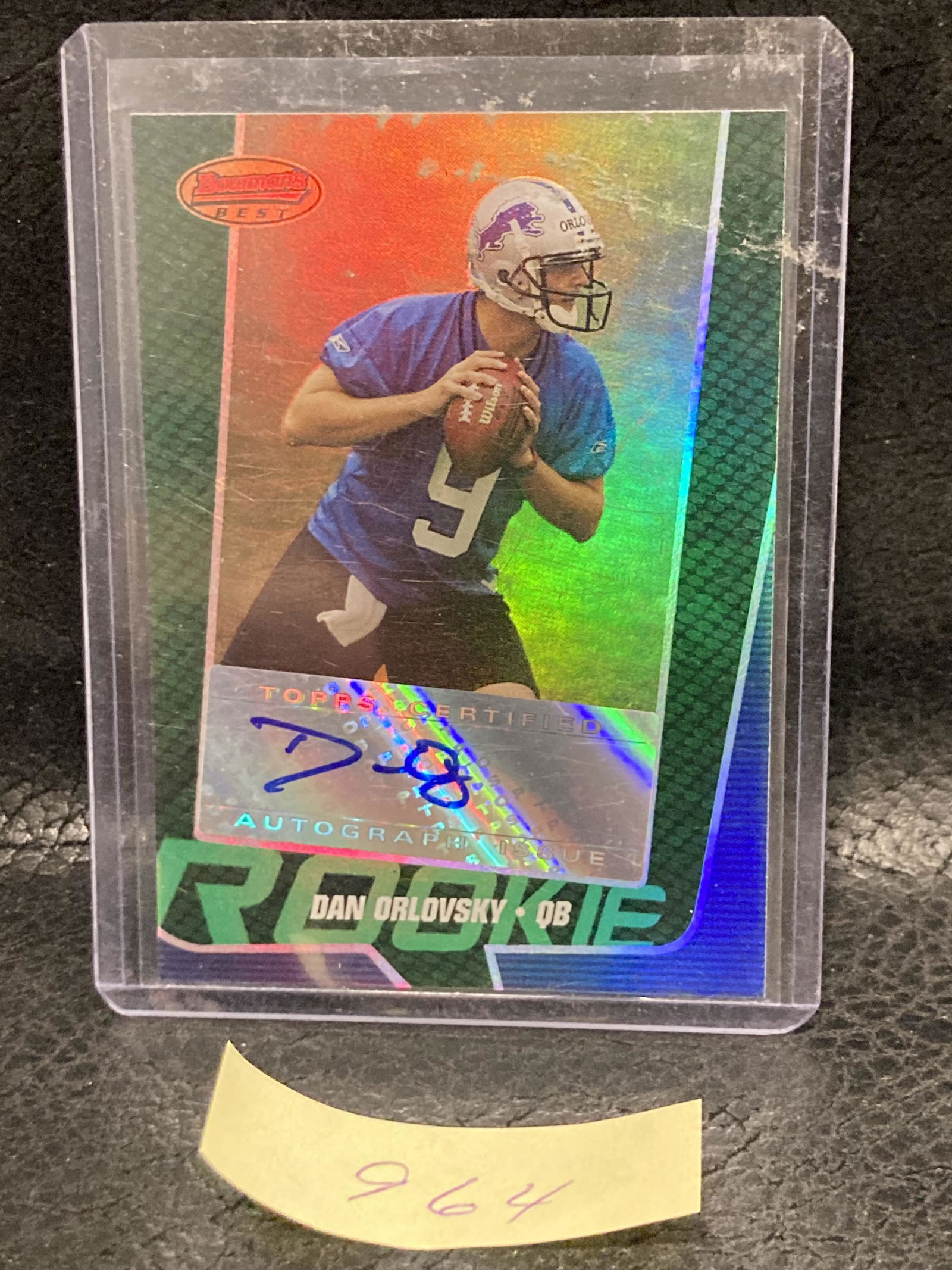 Dan Orlovsky 2005 Bowman's Best Green #161 Auto /599 (1 of 2)