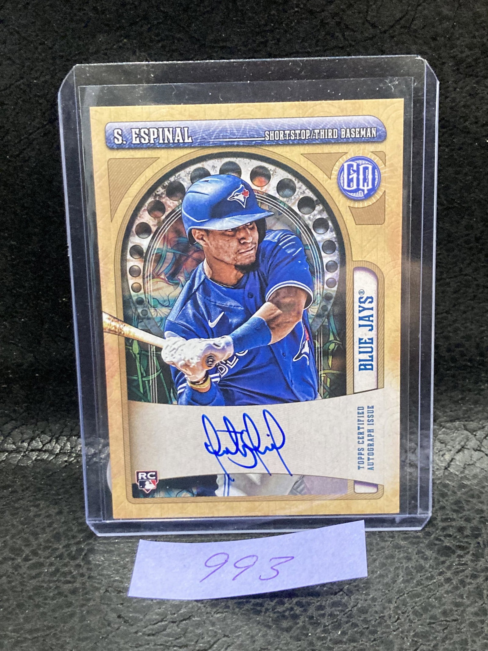 2021 Topps Gypsy Queen Santiago Espinal On Card Auto: 2021 Topps Gypsy Queen Santiago Espinal On Card Auto Toronto Blue Jays
