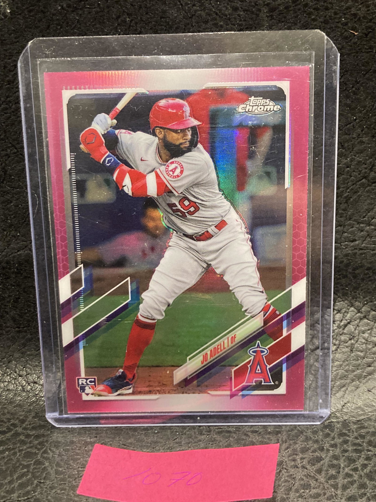 Jo Adell 2021 Topps Chrome Pink Refractor Rookie Card (1 of 2)