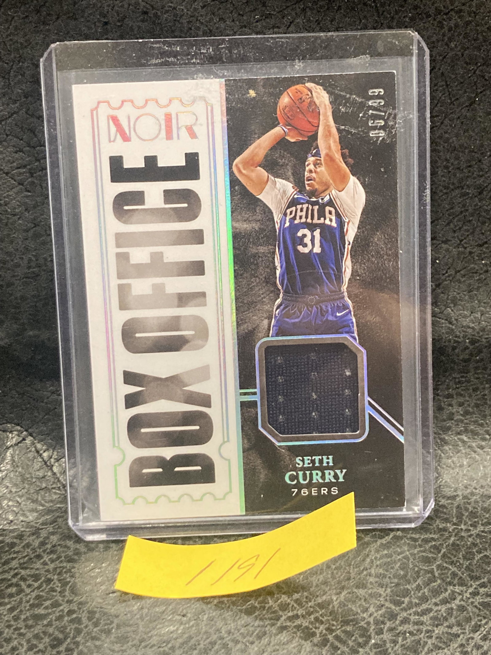 Seth Curry2020-21 Noir Box Office Game Used Jersey: Seth Curry2020-21 Noir Box Office Game Used Jersey Relic #/99 76ers