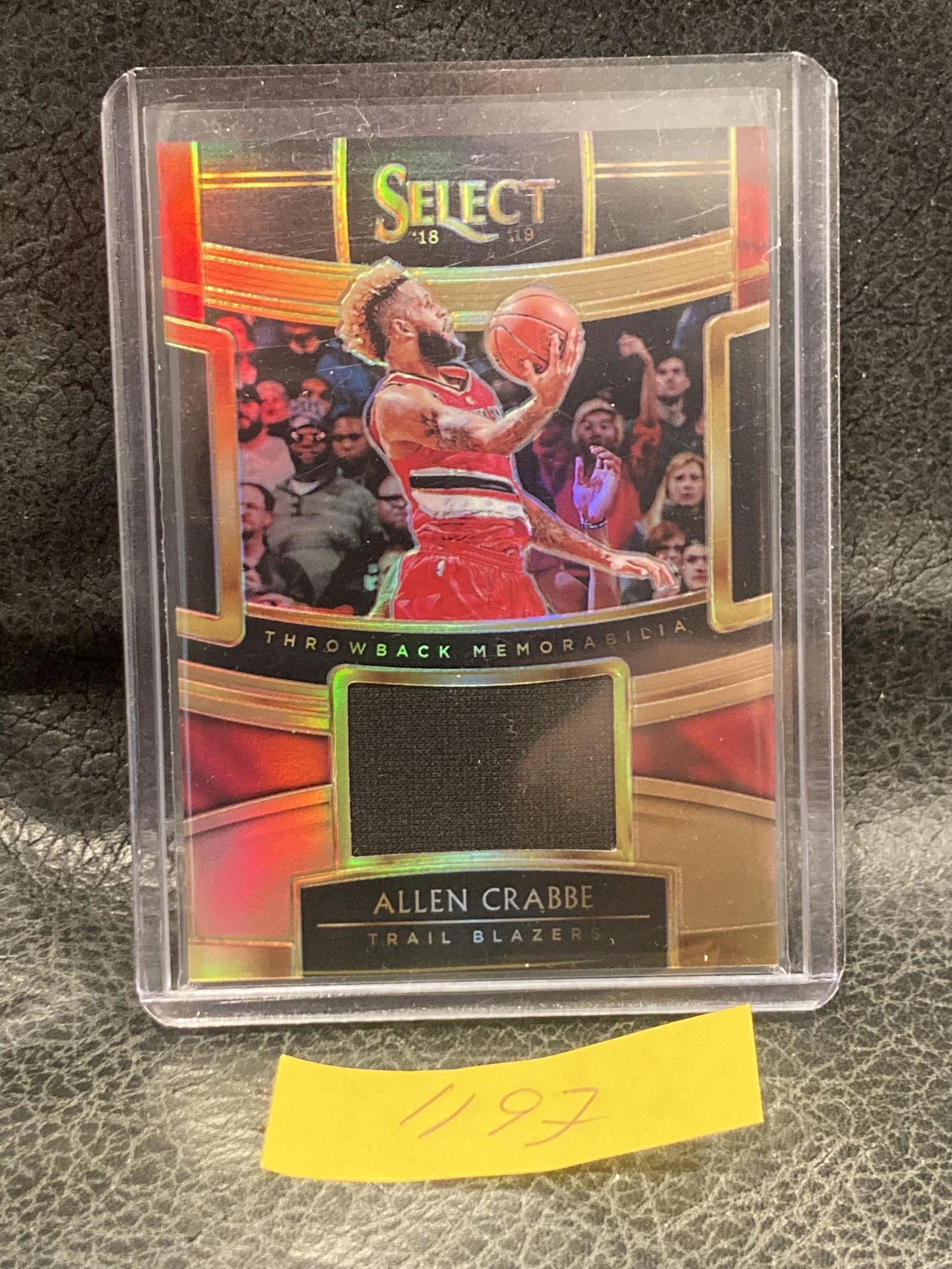 Allen Crabbe 2018-19 Select Prizm Refractor Prime Patch (1 of 2)