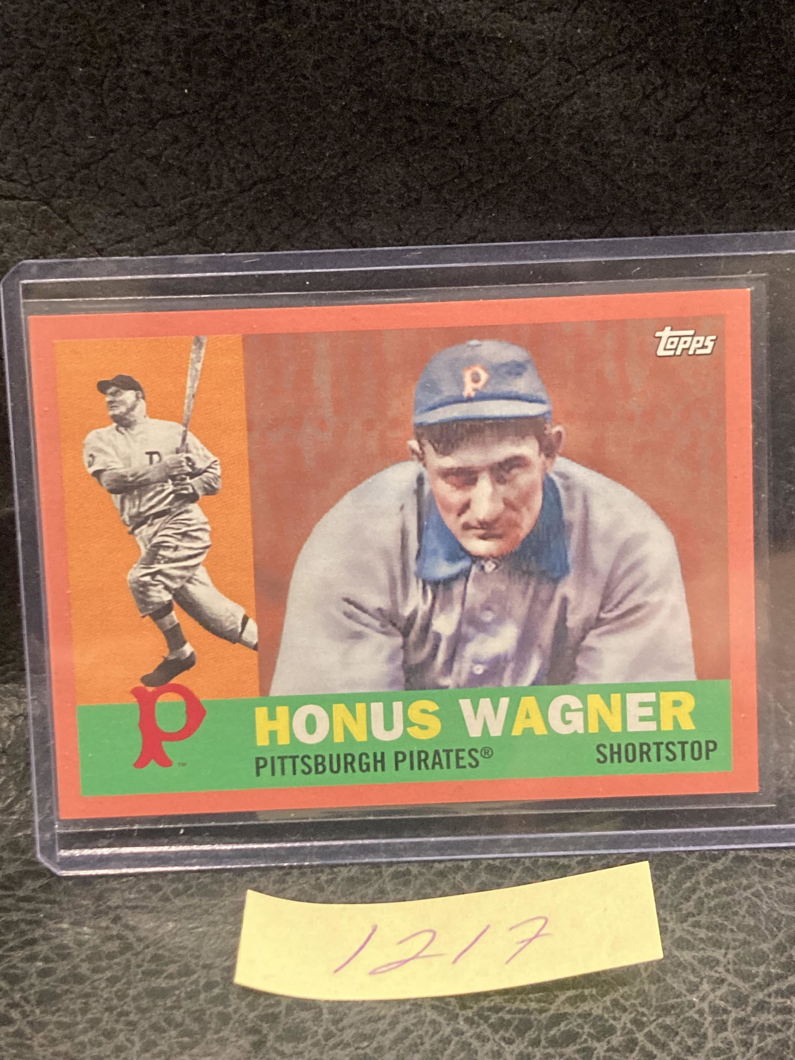 Honus Wagner 2017 Topps Archives 1960 Peach /199 #23: Honus Wagner 2017 Topps Archives 1960 Peach /199 #23 Hof