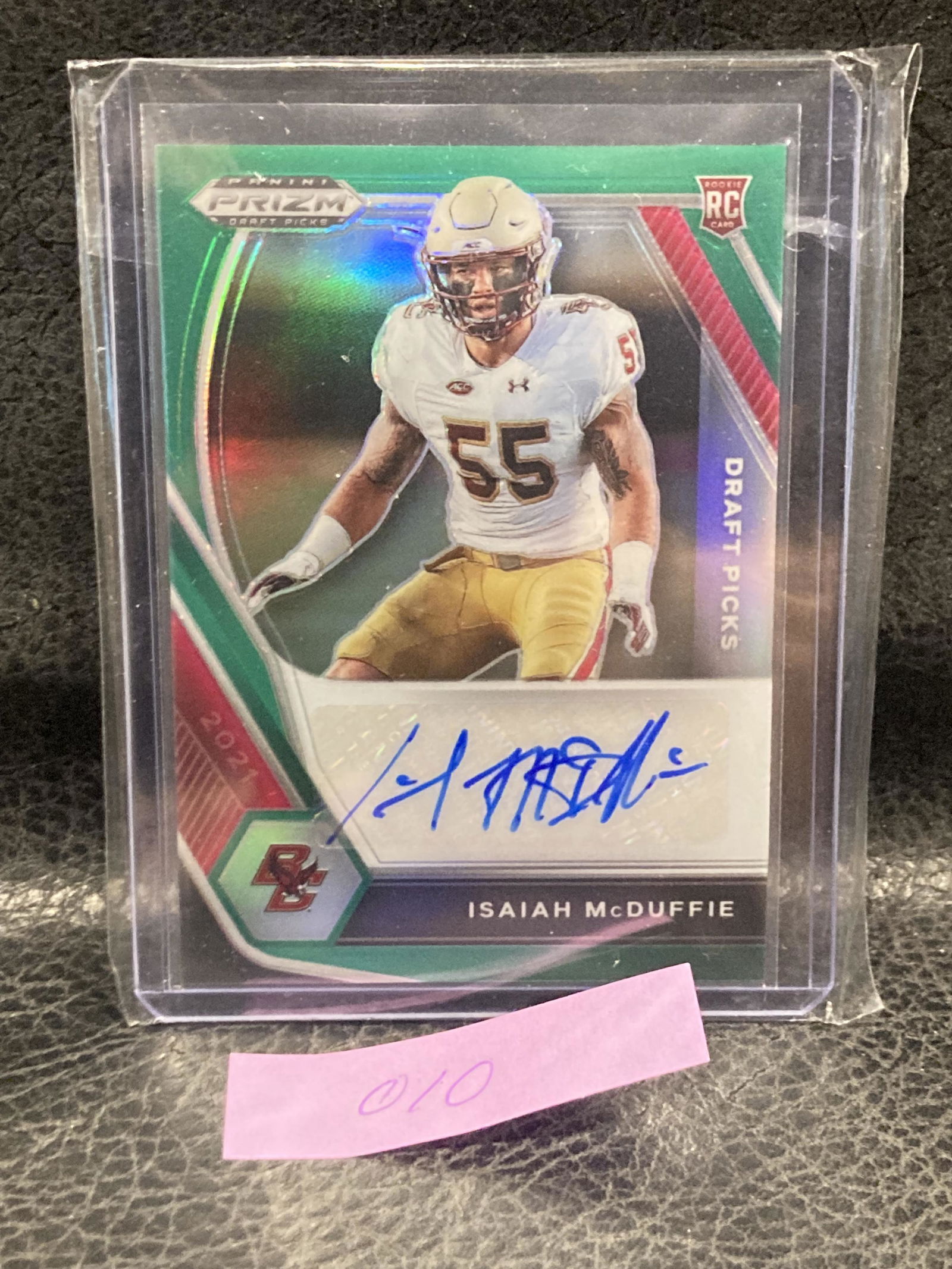 Isaiah Mcduffie 2021 Prizm Draft Picks Rc Auto Green Parallel Dpa-Imc (1 of 2)