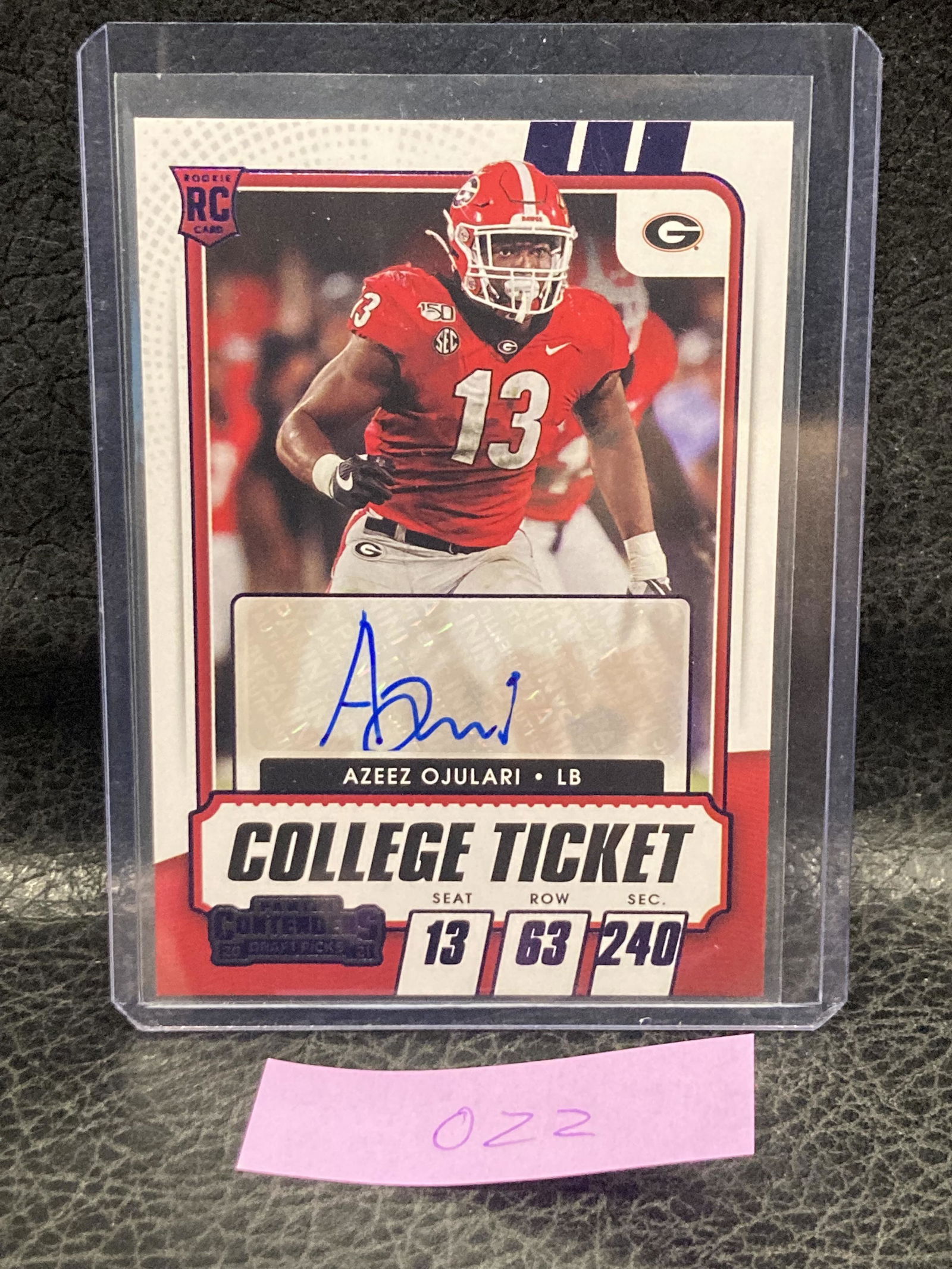 Azeez Ojulari 2021 Contenders Draft Picks College Ticket Auto Rookie Rc #296 (1 of 2)