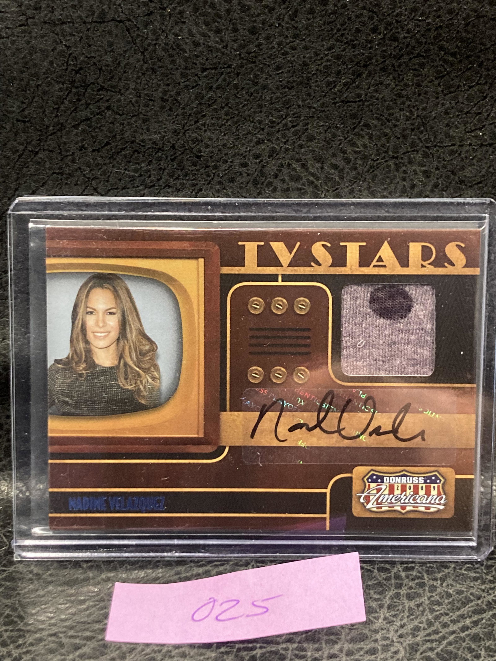 2009 Donruss Americana Tv Stars #8 Nadine Velazquez Swatch Patch: 2009 Donruss Americana Tv Stars #8 Nadine Velazquez Swatch Patch