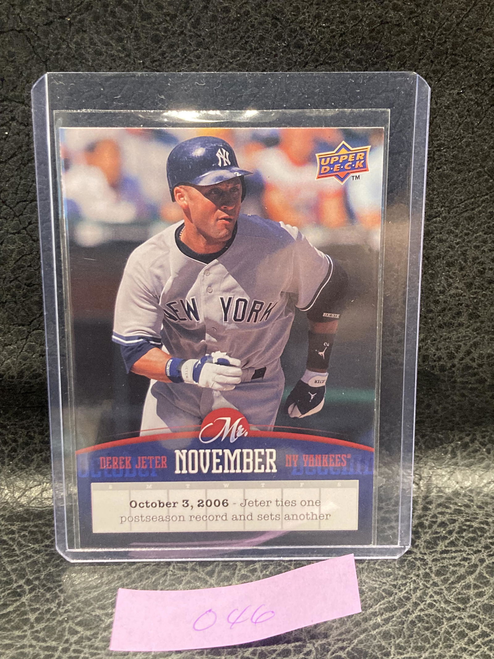 Derek Jeter 2008 Upper Deck Mr. November #15 (1 of 2)