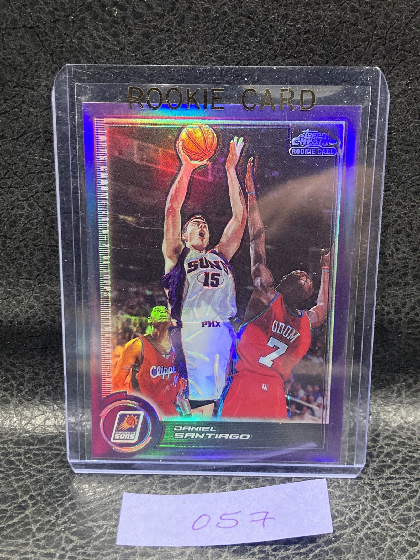 Daniel Santiago 2001 Topps Chrome Purple Refractor  Rookie #198 /199 Suns New Mexico (1 of 2)