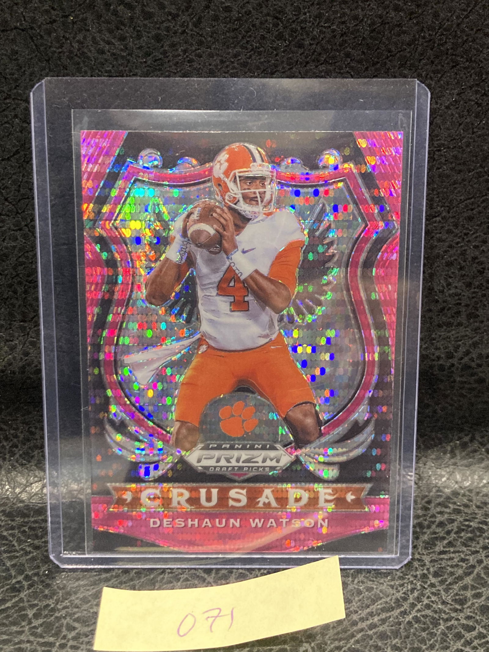 Deshaun Watson 2020 Prizm Draft Picks Crusade Pink Pulsar Refractor #40 Clemson (1 of 2)