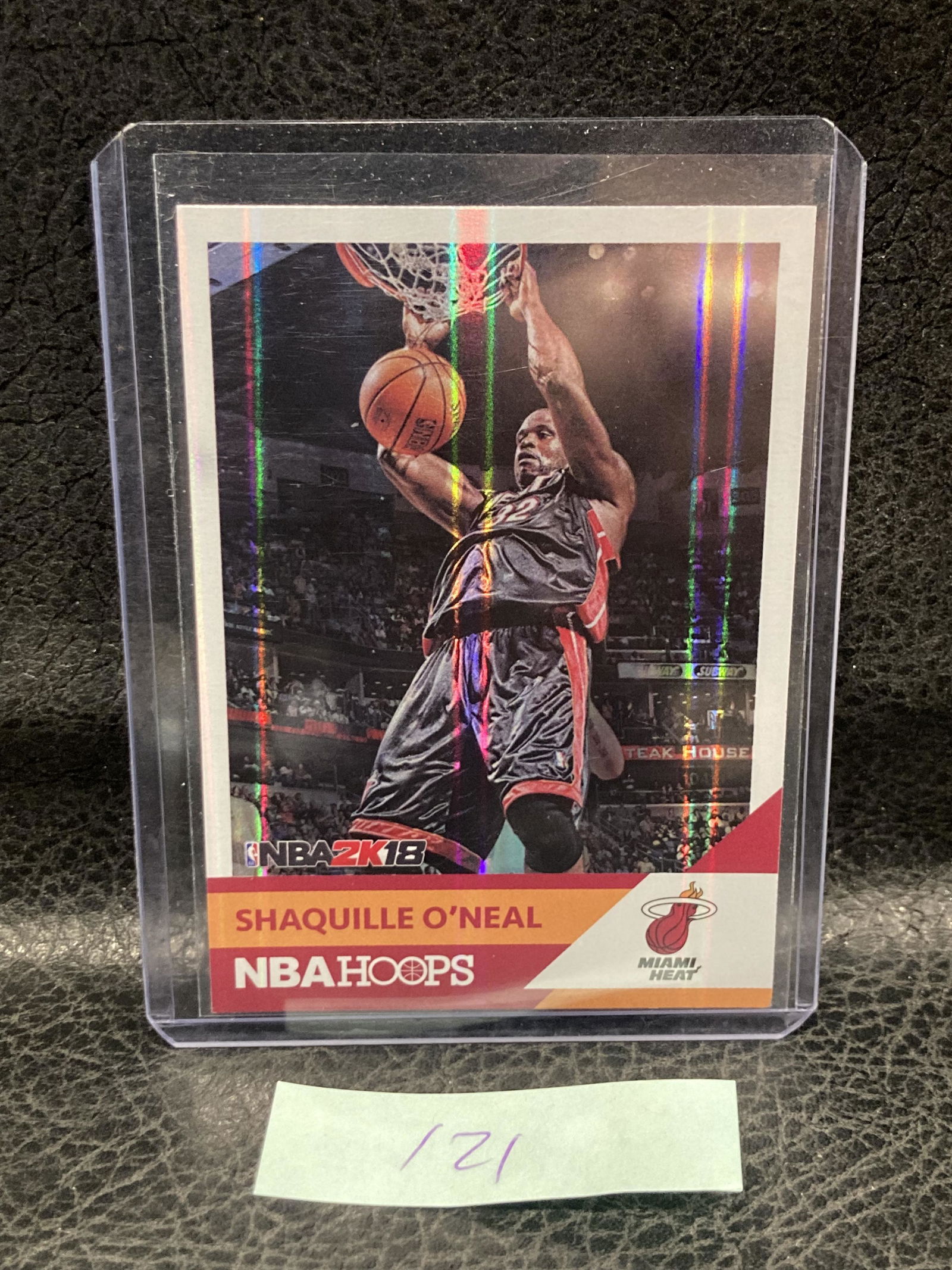 Shaquille Oneal Shaq 2017-18 Nba Hoops Nba2k18 Foil Miami Heat (1 of 2)