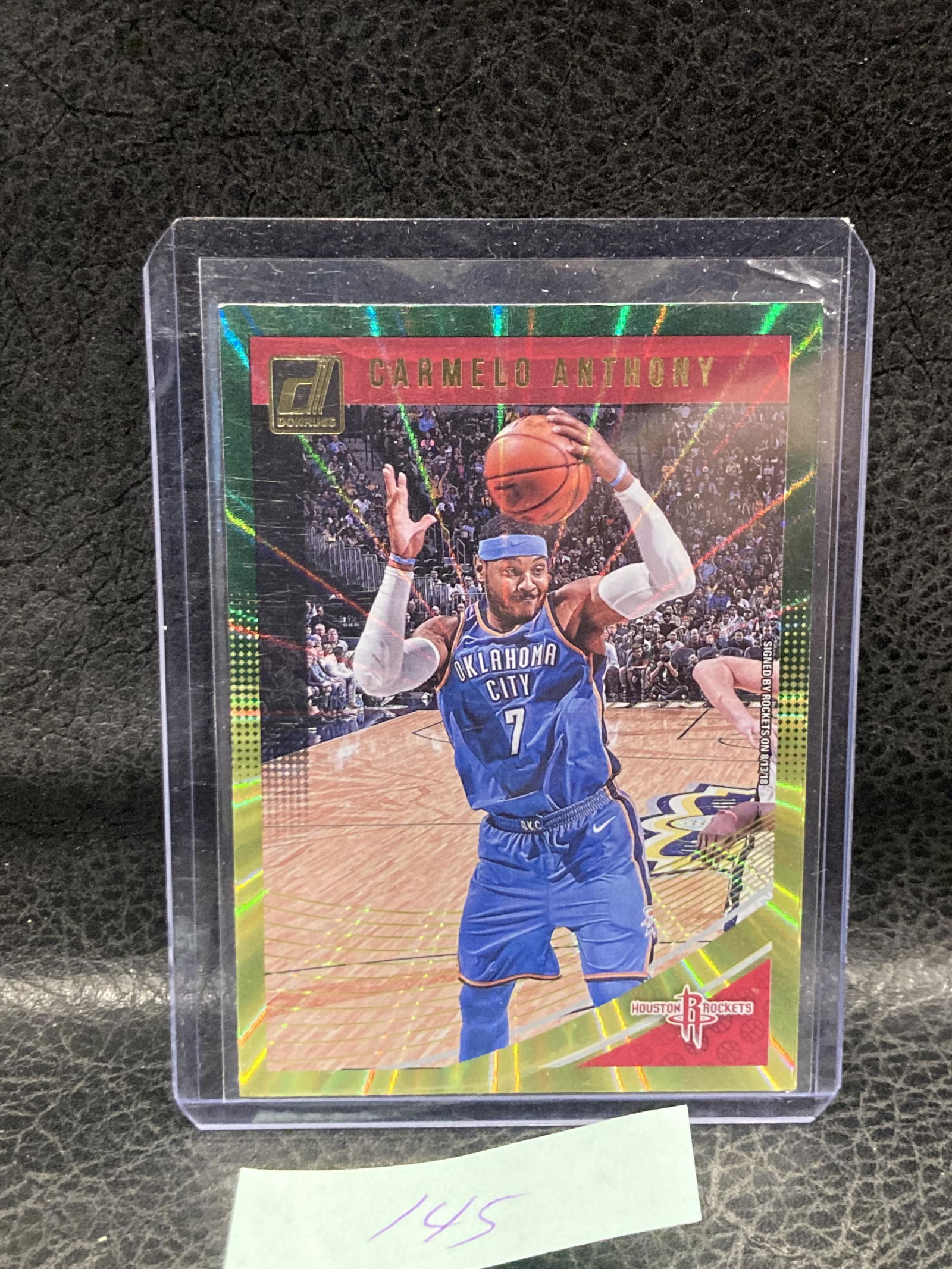 Carmelo Anthony 2018-2019 Donruss Green Yellow Laser #127 (1 of 2)