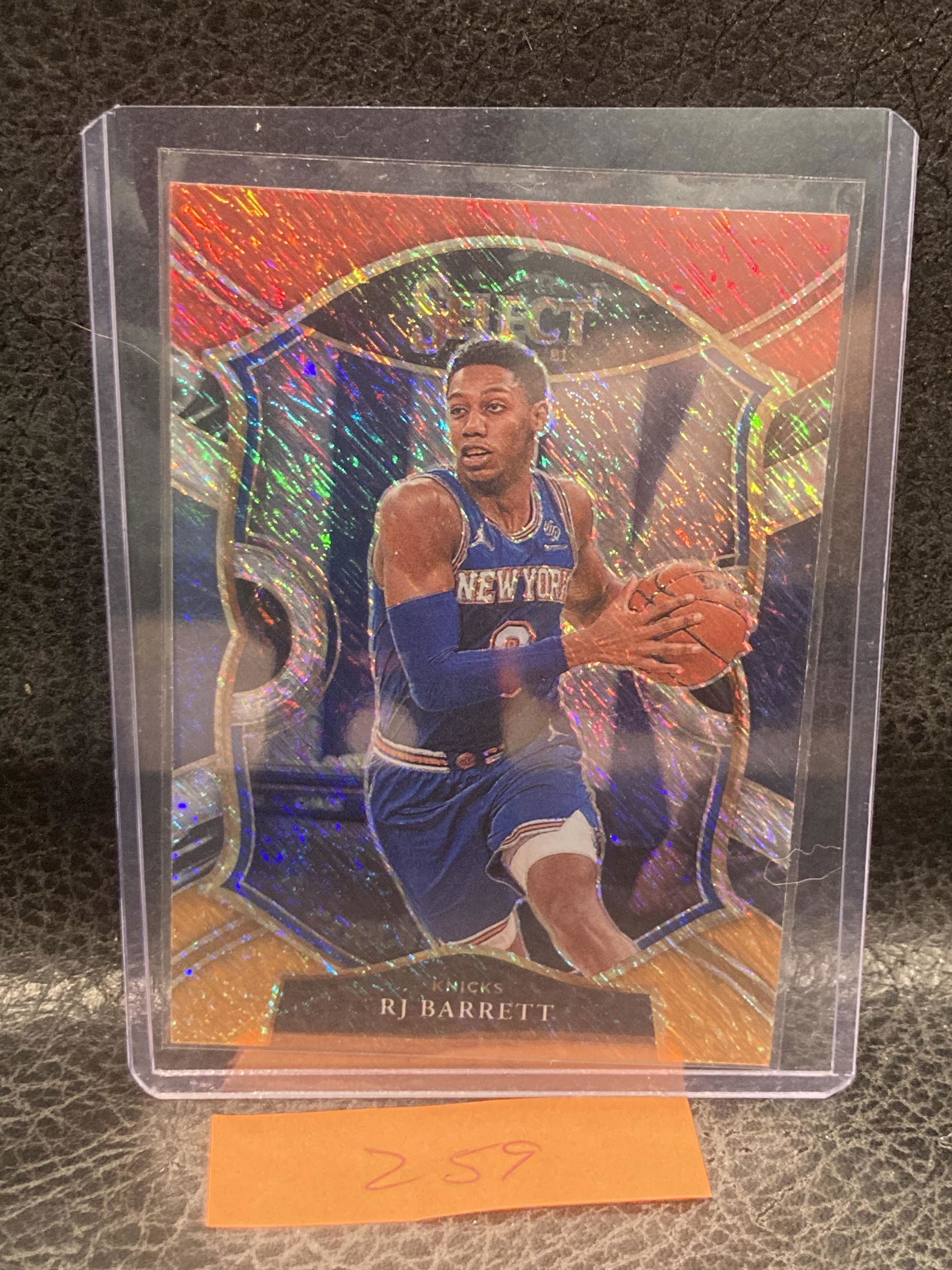 Rj Barrett 2020-21 Select Concourse Red White Orange Shimmer Prizm #40 Knicks (1 of 2)