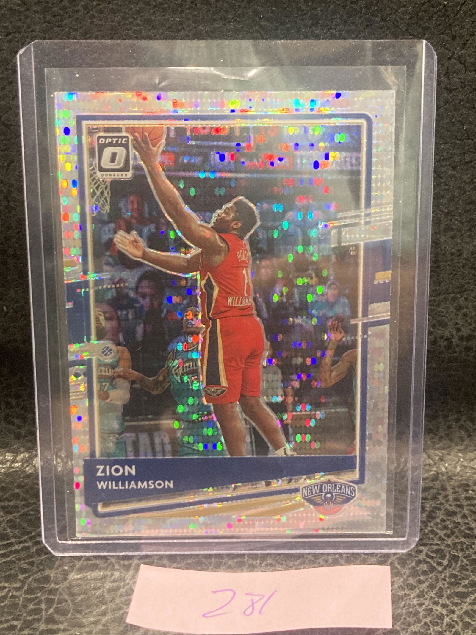 Zion Williamson 2020-21 Donruss Optic Silver Pulsar Prizm #40 Pelicans (1 of 2)