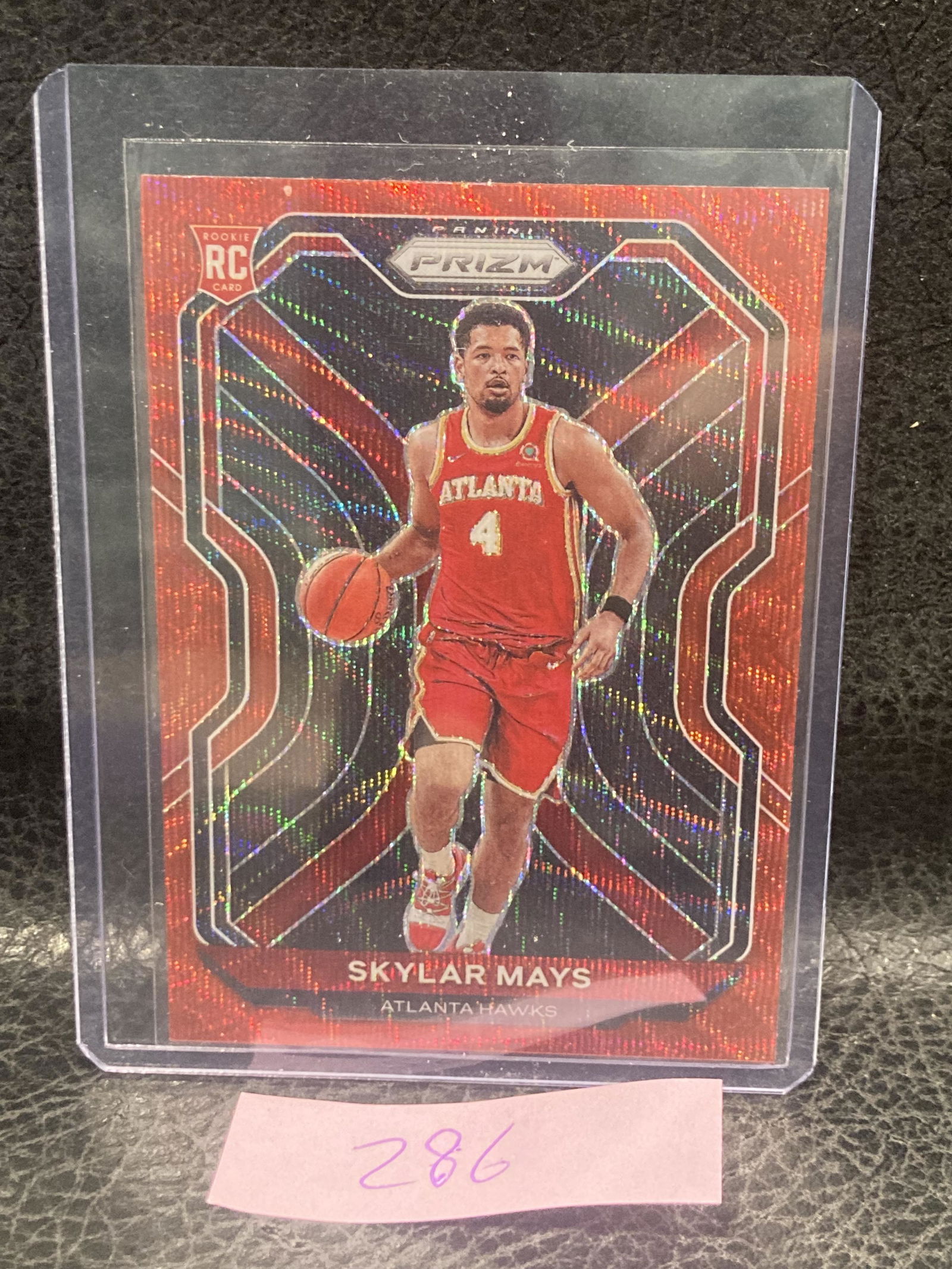 Skylar Mays Rc 2020-21 Panini Prizm #255 Ruby Red Wave Prizm Rc Hawks (1 of 2)
