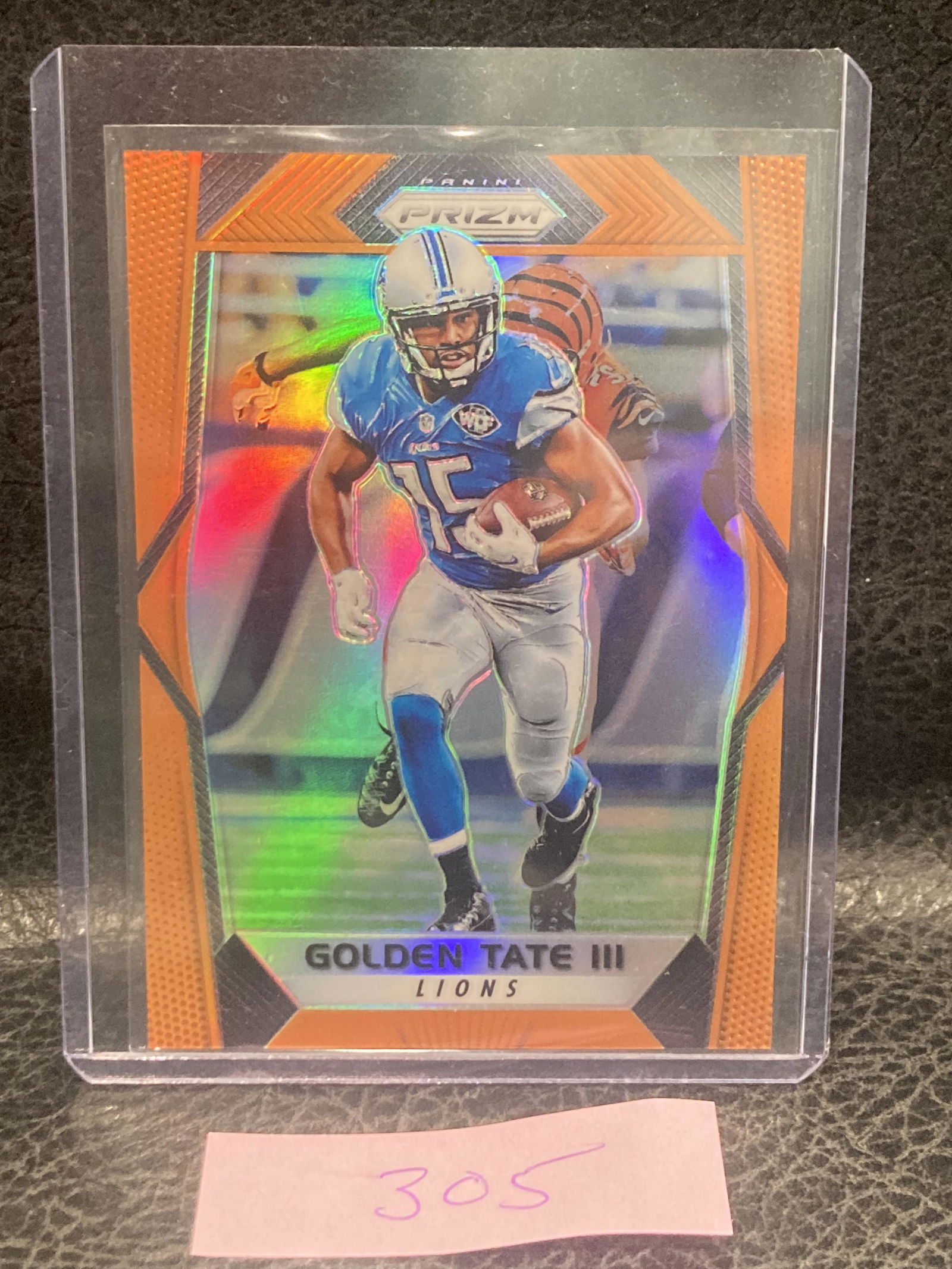 Golden Tate Iii 2017 Panini Prizm Orange Die Cut /275 Detroit Lions (1 of 2)