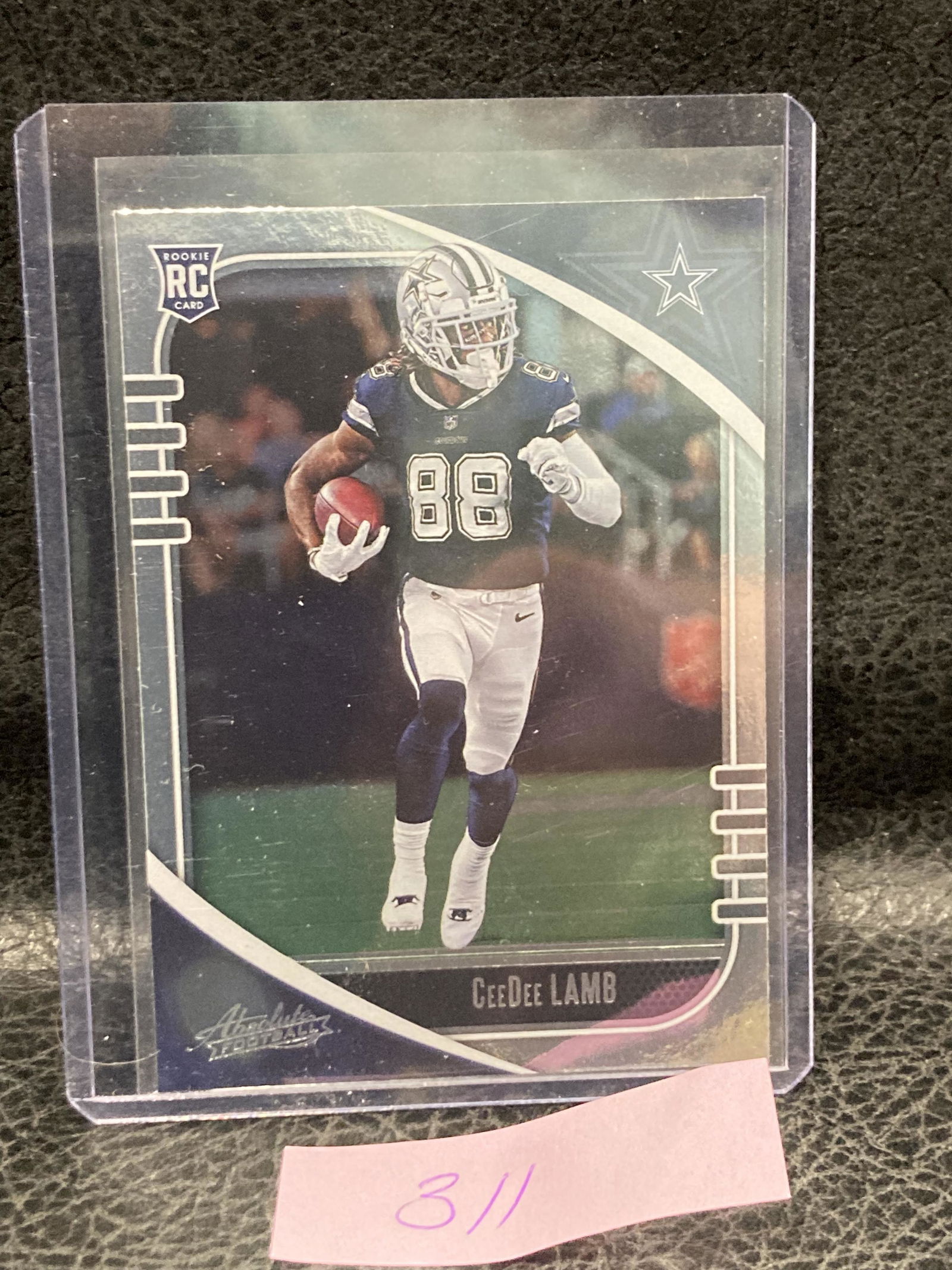 Ceedee Lamb 2020 Absolute Football Rookie Card #115 Green Foil Cowboys Rc (1 of 2)