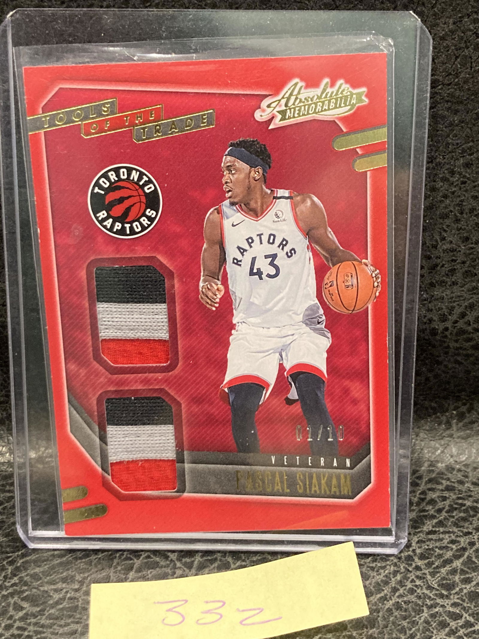 Pascal Siakam 2021 Panini Absolute Tools Of The Trade Dual Patch 1/10 (1 of 2)