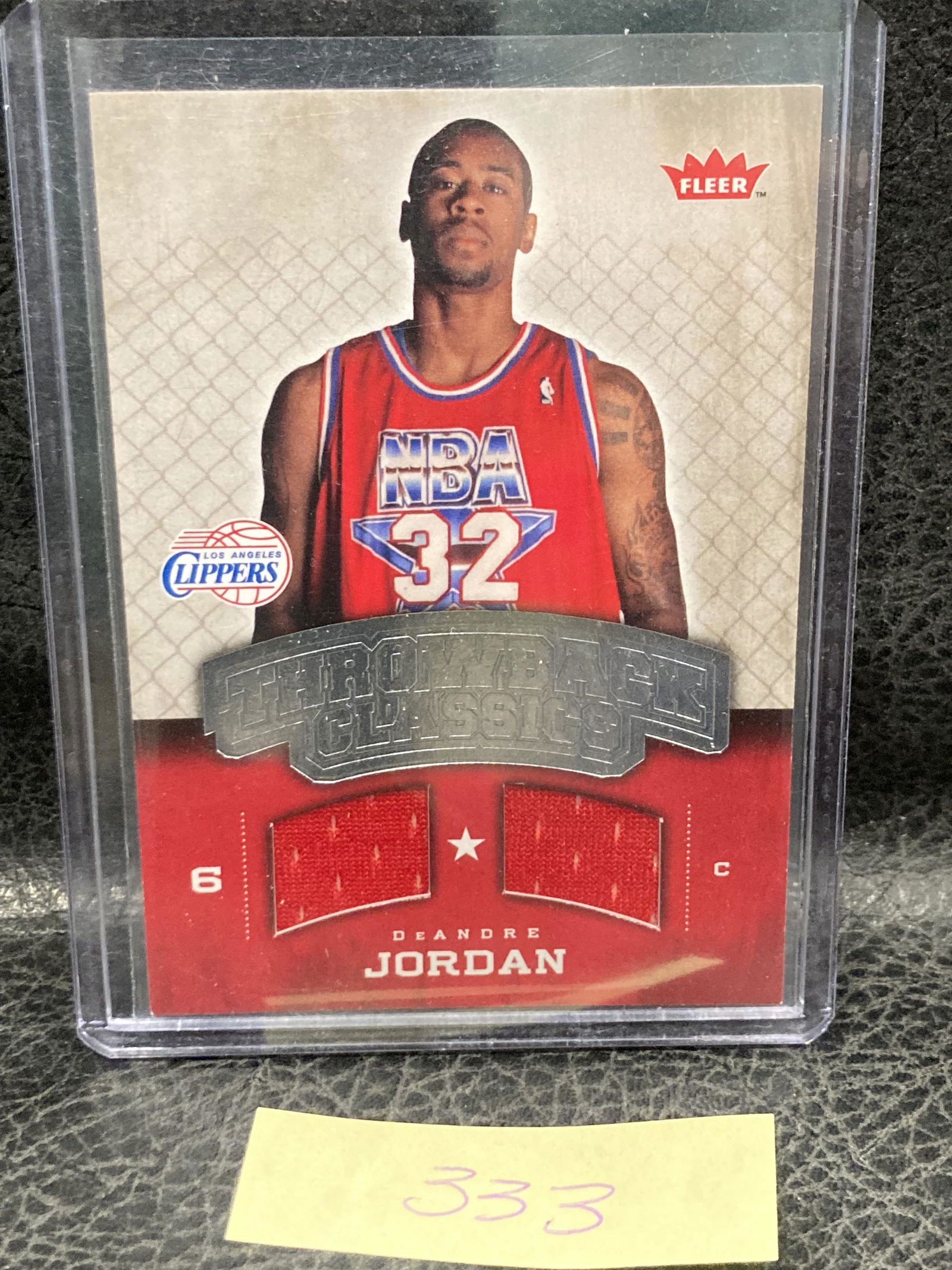Deandre Jordan 2008-09 Fleer #NBA-DJ Dual Jersey Rookie Card Rc Clippers (1 of 2)