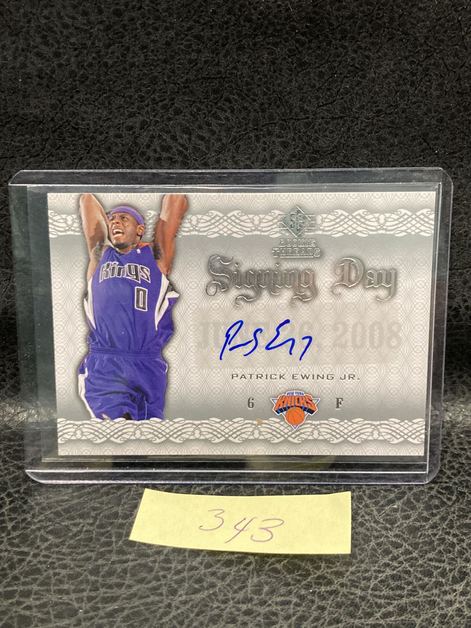 Patrick Ewing Jr. 2008-09 Sp Rookie Threads Signing Day Knicks (1 of 2)