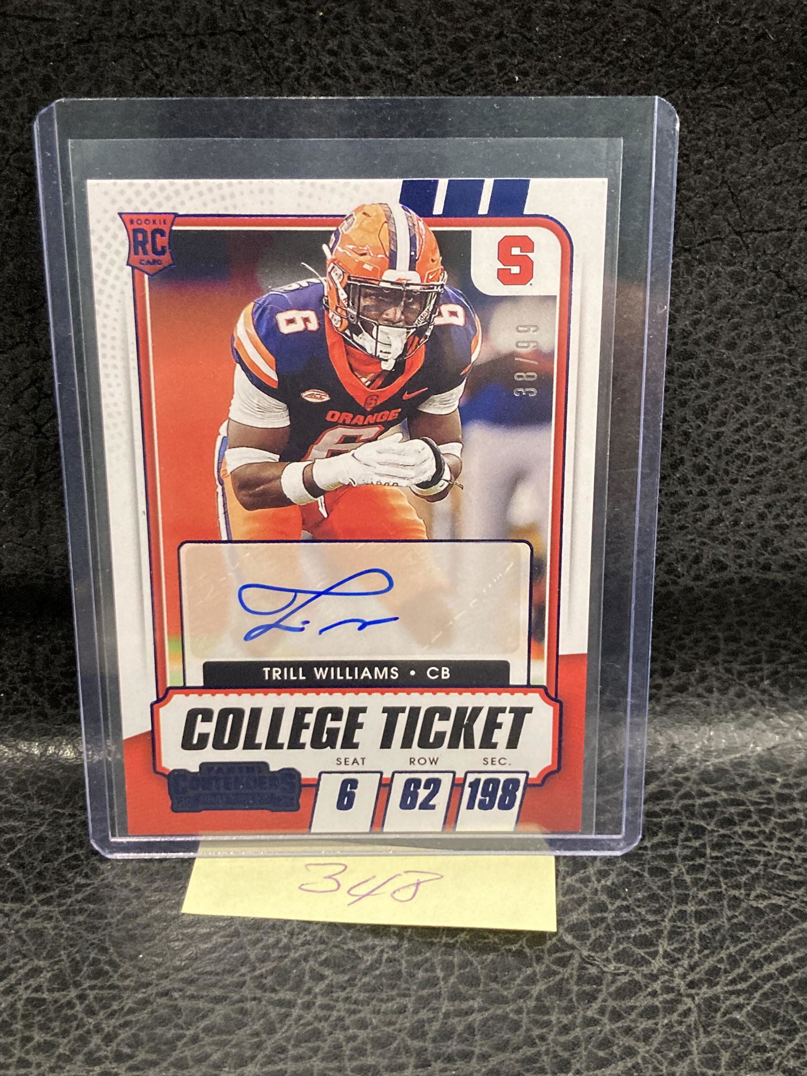 Trill Williams 2021 Contenders #286 Campus Ticket Rc Auto #/99 (1 of 2)