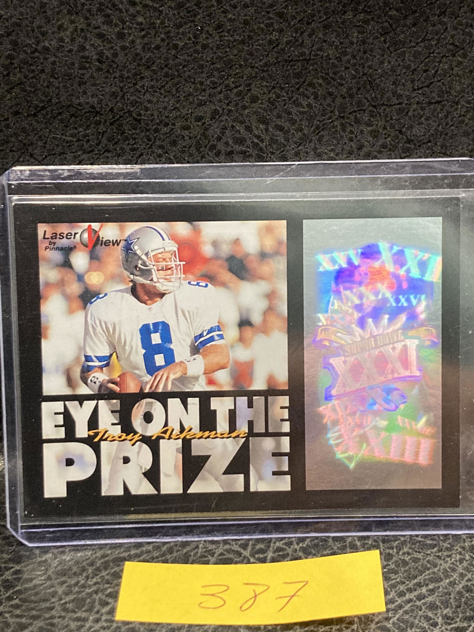 Troy Aikman 1996 Pinnacle Laser View Eye On The Prize #1 Hologram Insert Mint (1 of 2)