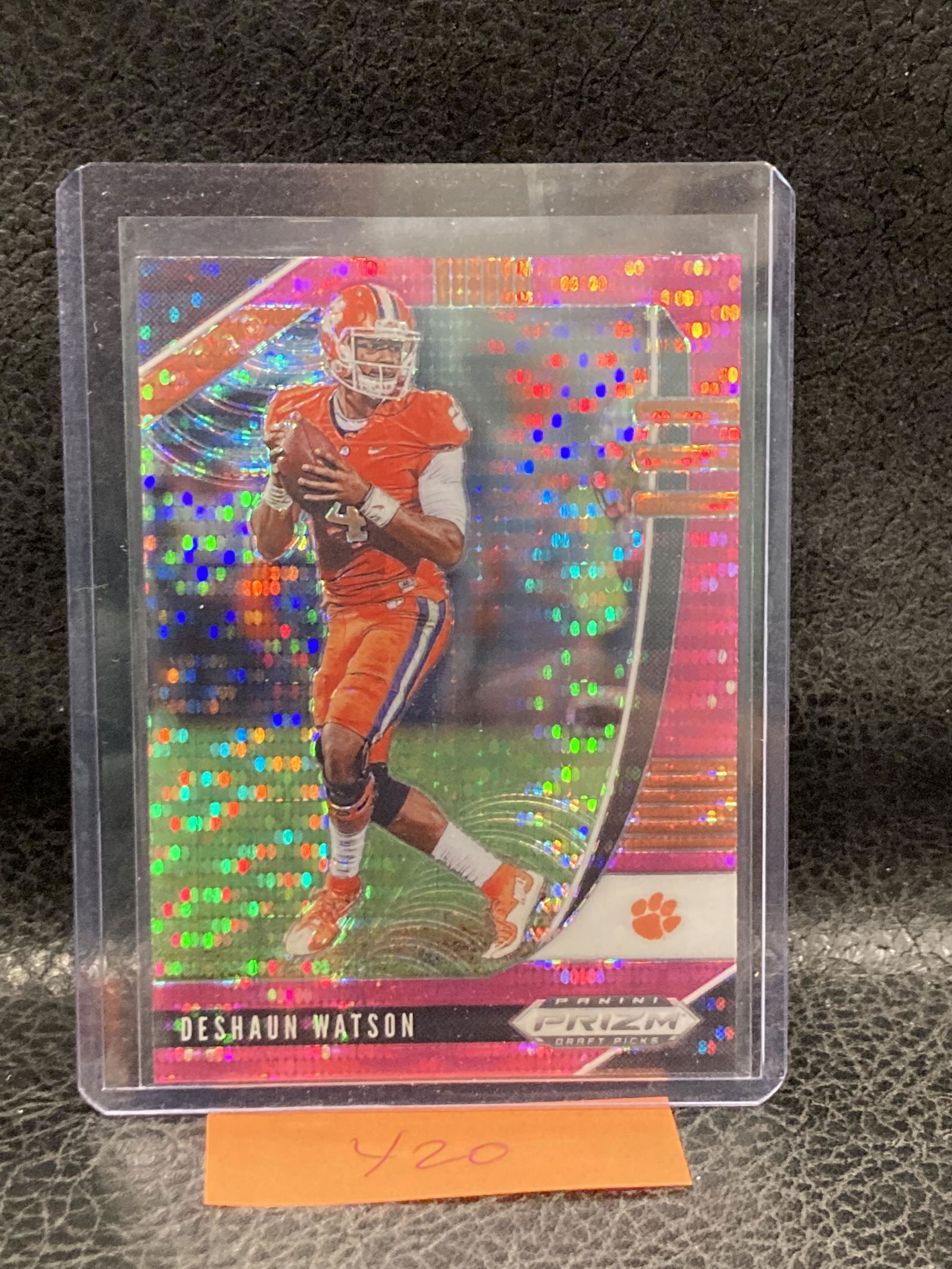 Deshaun Watson 2020 Panini Prizm Draft Picks Pink Pulsar #34 Clemson Texans (1 of 2)