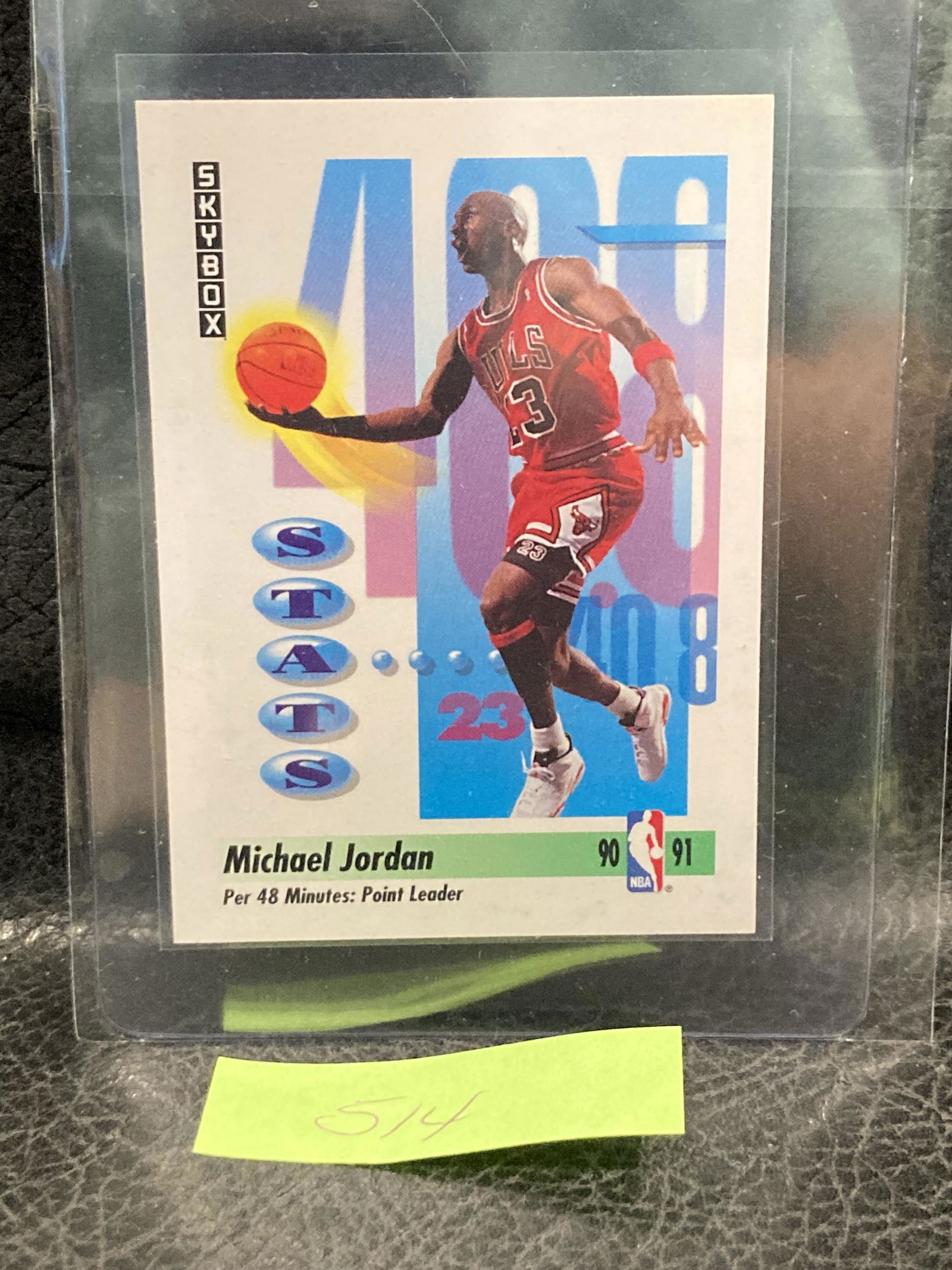 Michael Jordan 1991-92 Skybox #307 League Leaders Chicago Bulls (1 of 2)