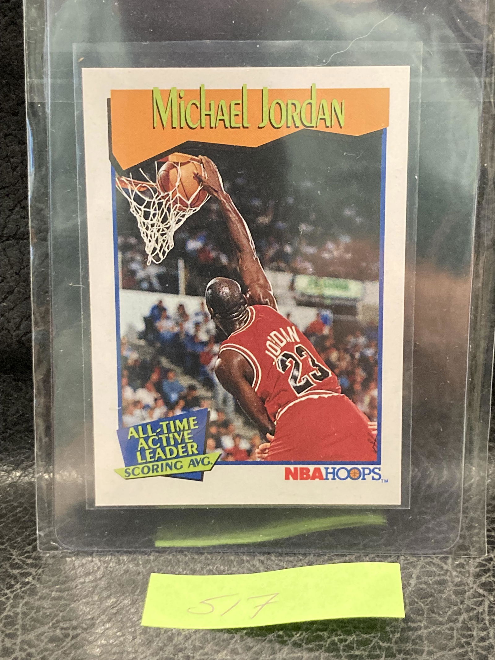 Michael Jordan 1991-92 Nba Hoops All-Time Stat Leaders Card #536 Chicago Bulls (1 of 2)