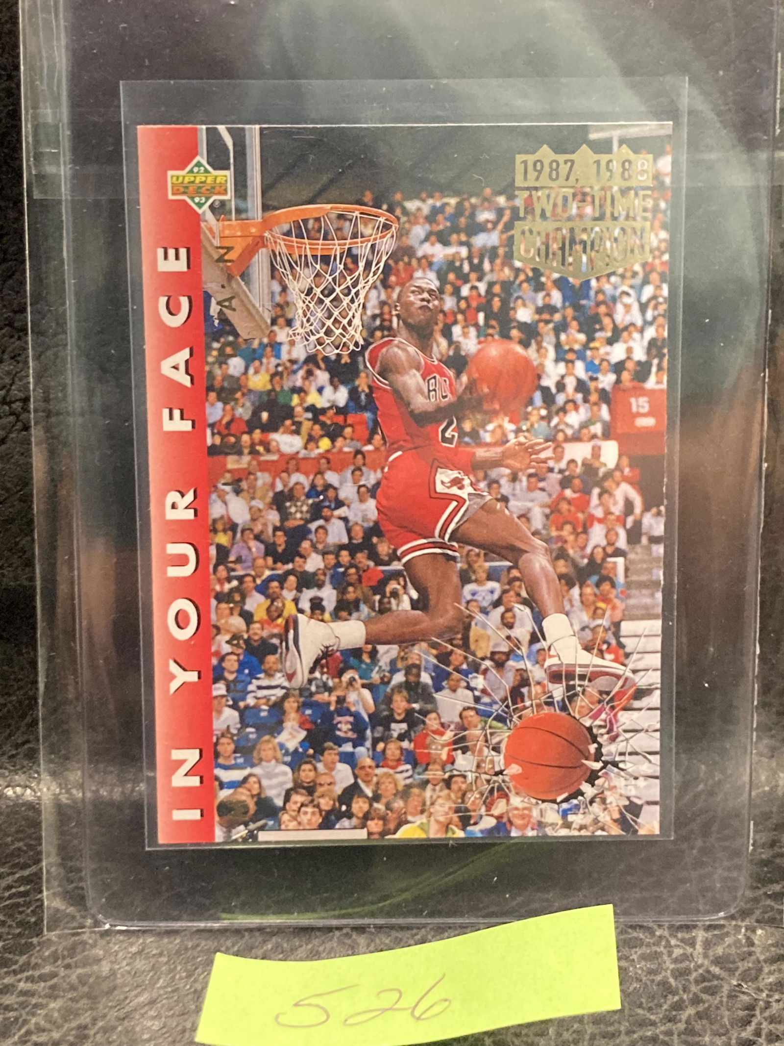 Michael Jordan 1992 In Your Face Chicago Bulls # 453 Upper Deck Basketball Card (1 of 2)
