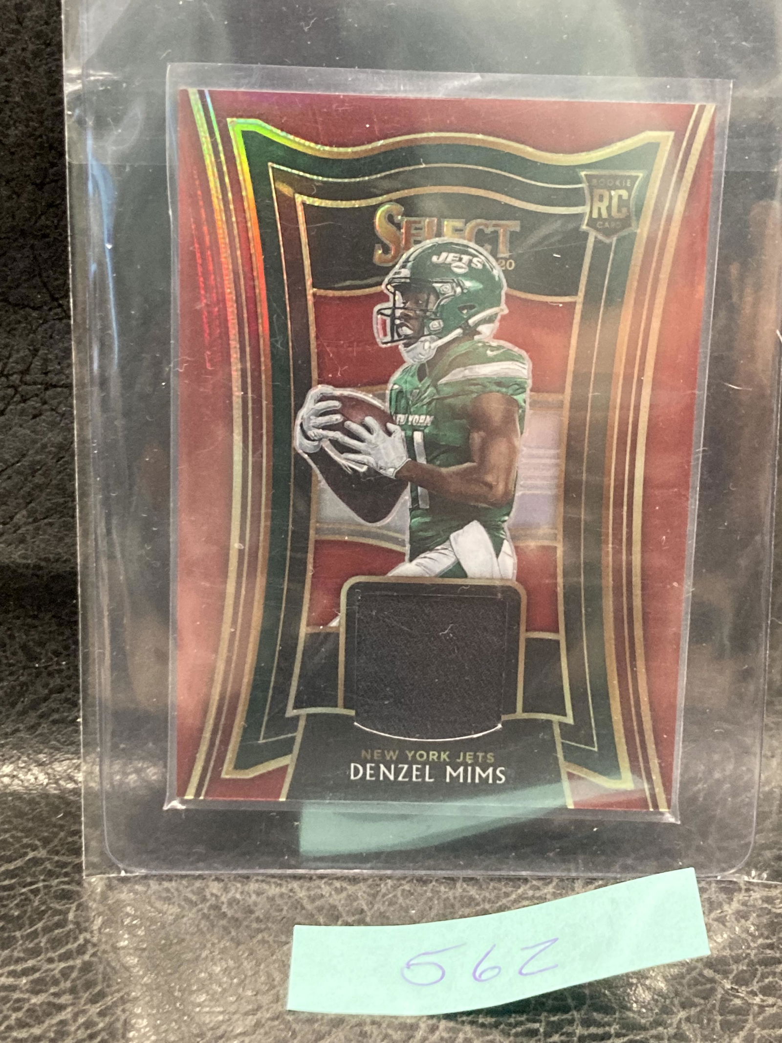 Denzel Mims 2020 Select Rookie Swatches Red Prizm Rookie- Rs-Dmi Ny Jets (1 of 2)
