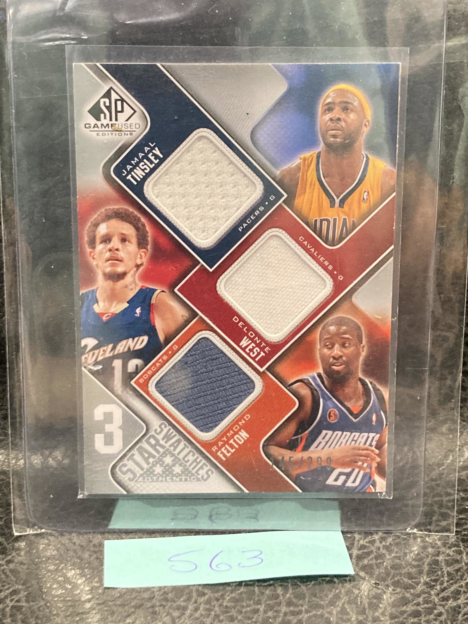 Jamaal Tinsley Delonte West Raymond Felton 2009-10 Sp Game Used 3 Star Swatches: Jamaal Tinsley Delonte West Raymond Felton 2009-10 Sp Game Used 3 Star Swatches