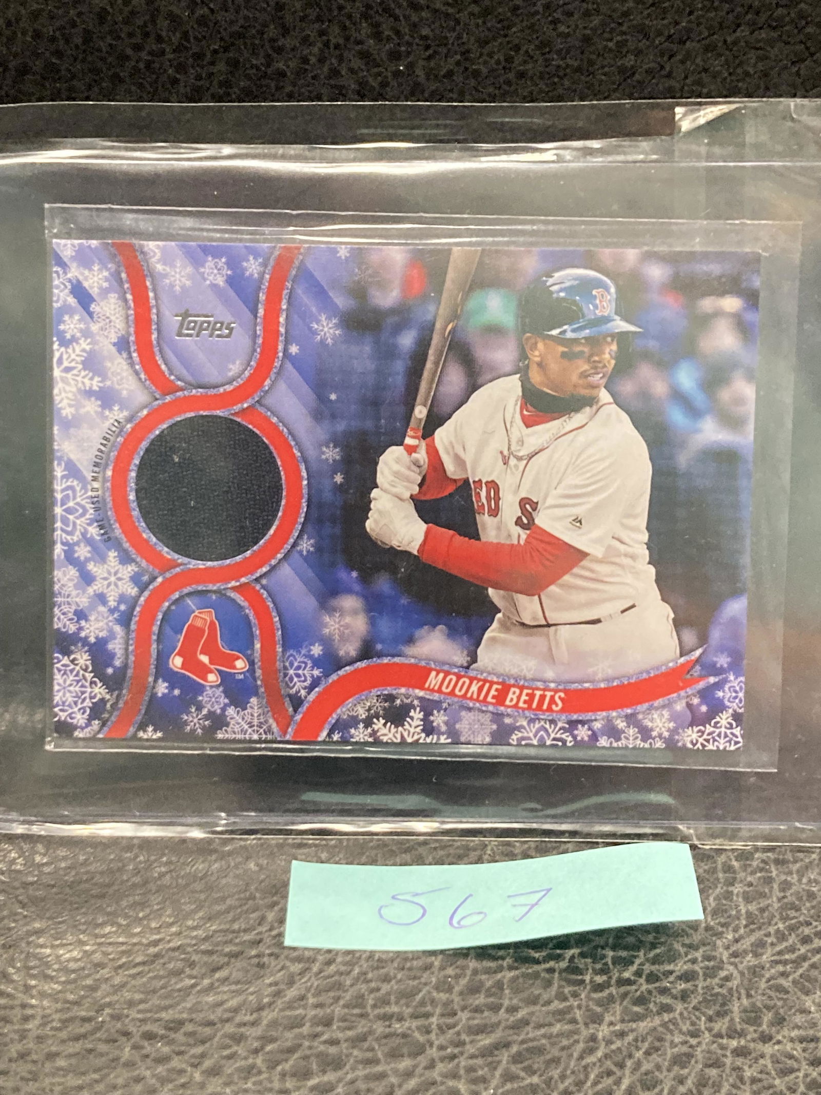 Mookie Betts 2018 Topps Walmart Holiday Mega Box Jersey Red Sox (1 of 2)