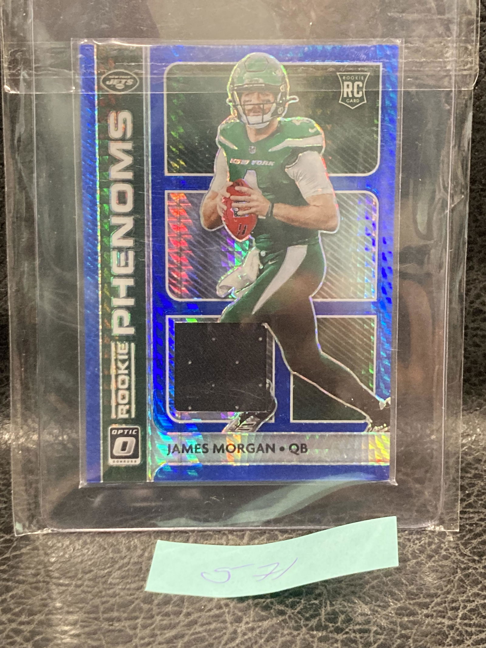 James Morgan 2020 Donruss Optic Rookie Phenoms Blue Hyper Jersey (1 of 2)