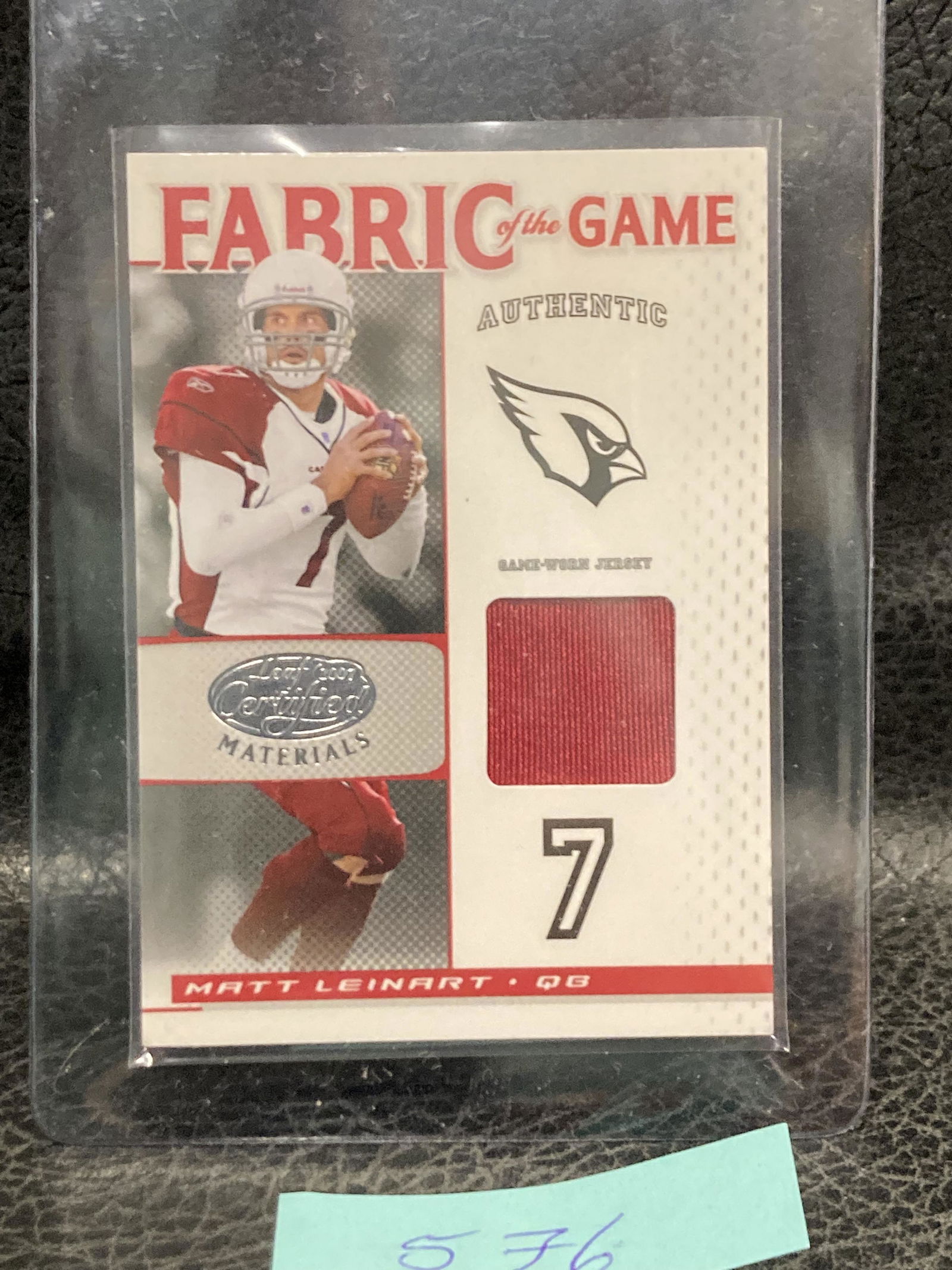 Matt Leinart 2007 Leaf Certified Materials Fabric Of The Game Prime /40 #FOG-67 (1 of 2)