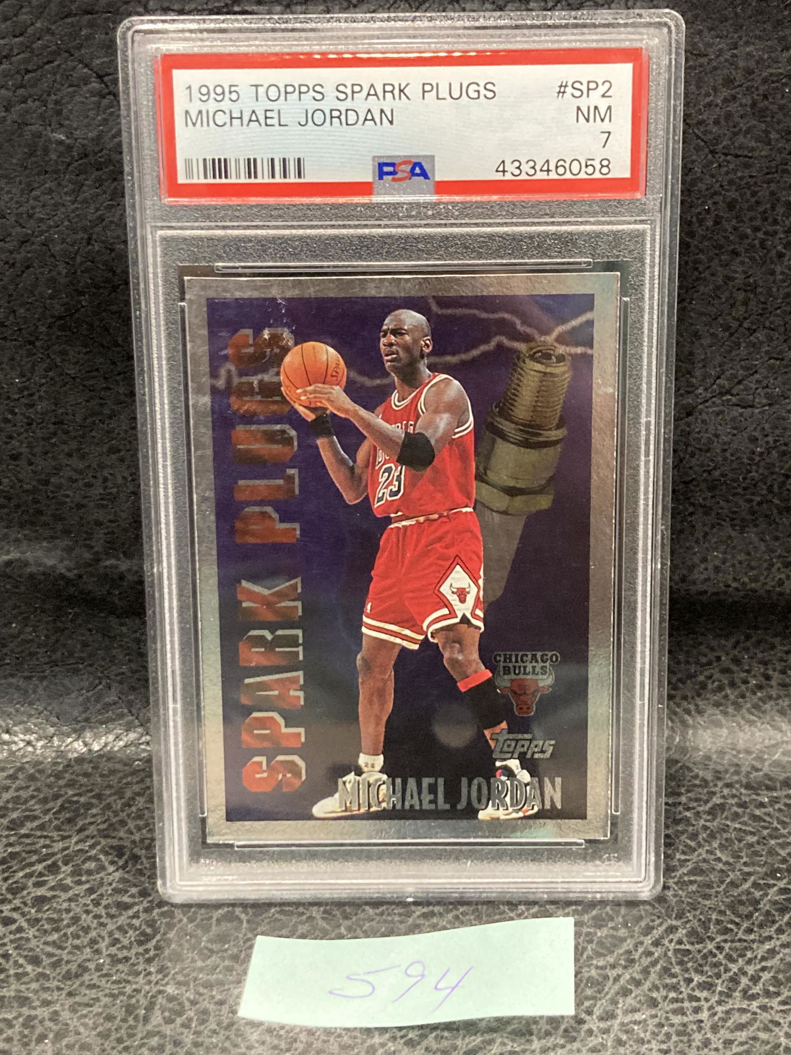 Michael Jordan 1995 Topps Spark Plugs Basketball Card # Sp2 Graded Psa 7 (1 of 2)