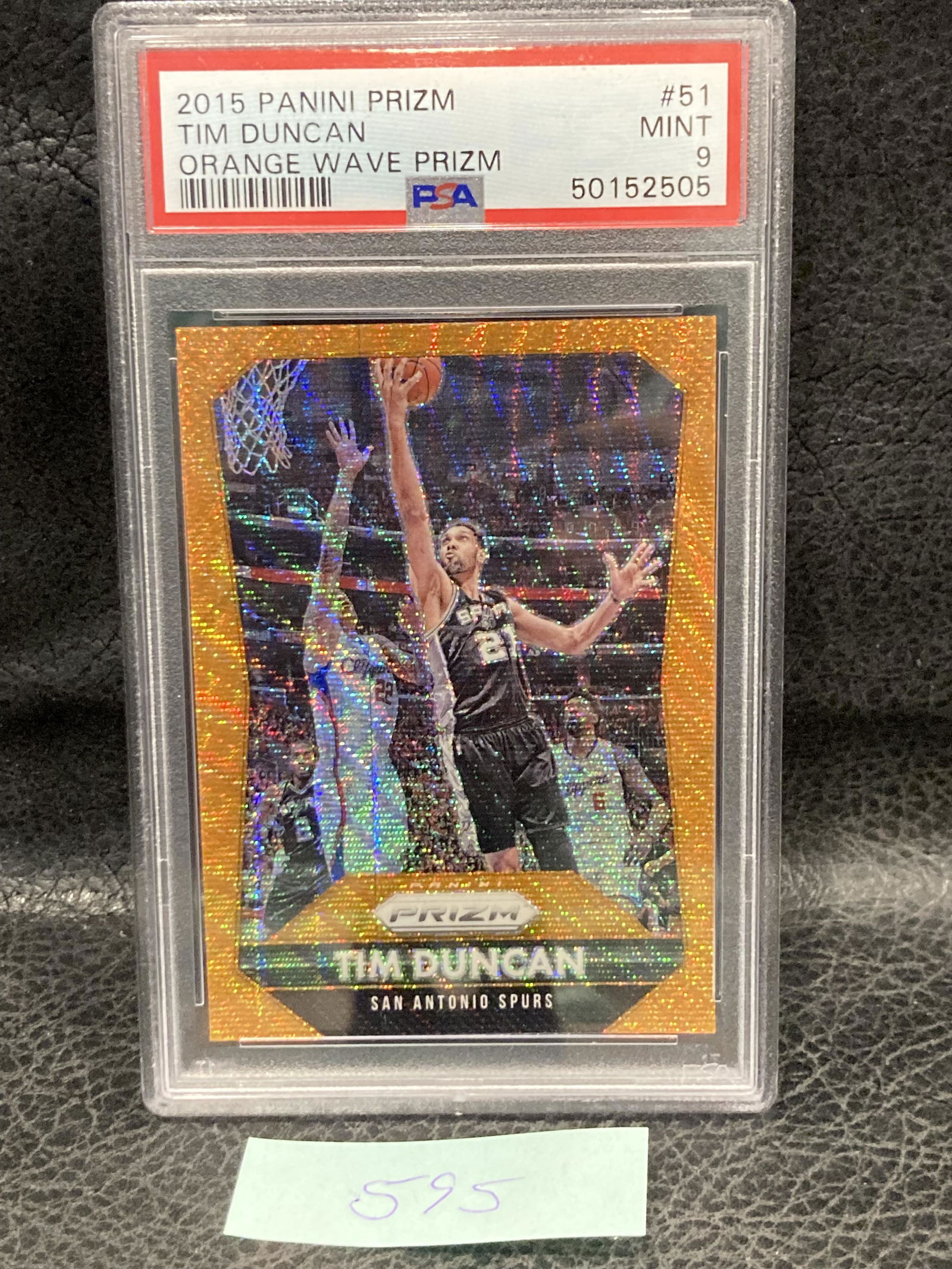 Tim Duncan 2015-16 Prizm Sp Orange Wave Psa 9 Mint #51 San Antonio Spurs Hof (1 of 2)
