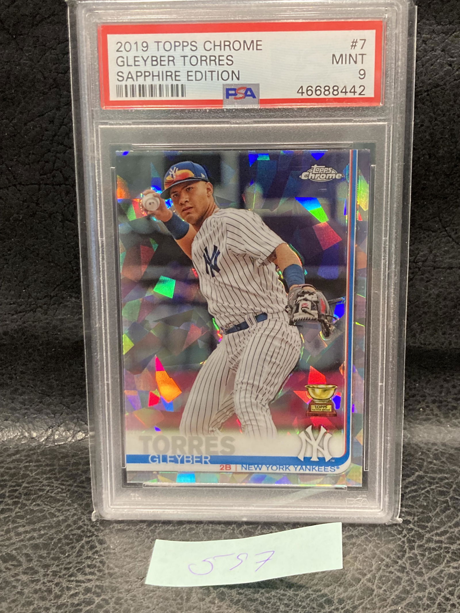 Gleyber Torres 2019 Topps Chrome Sapphire Edition Yankees Psa 9 Mint (1 of 2)