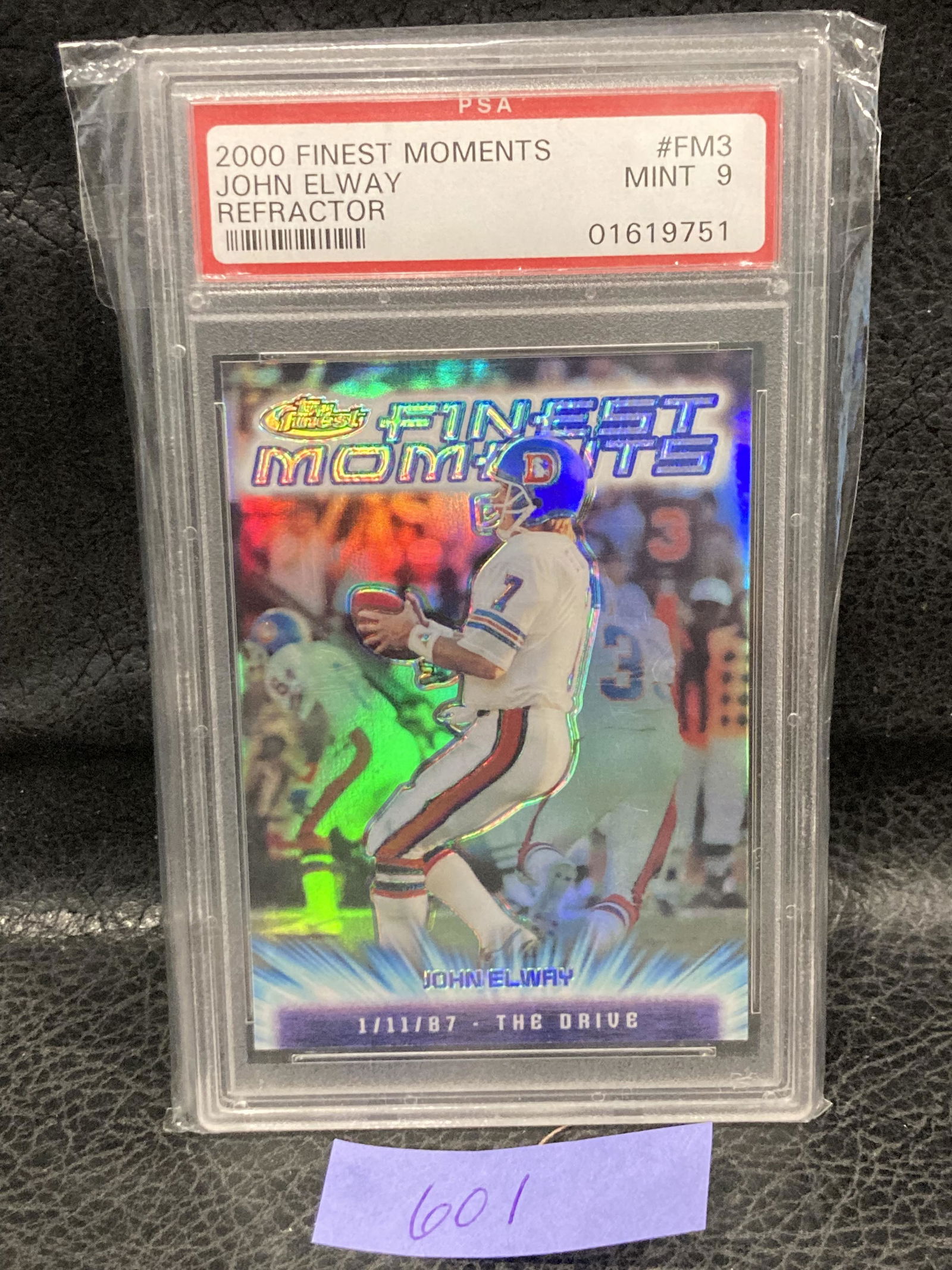 John Elway 2000 Topps Finest Moments Refractor #FM3 Hof Insert Psa 9 (1 of 3)