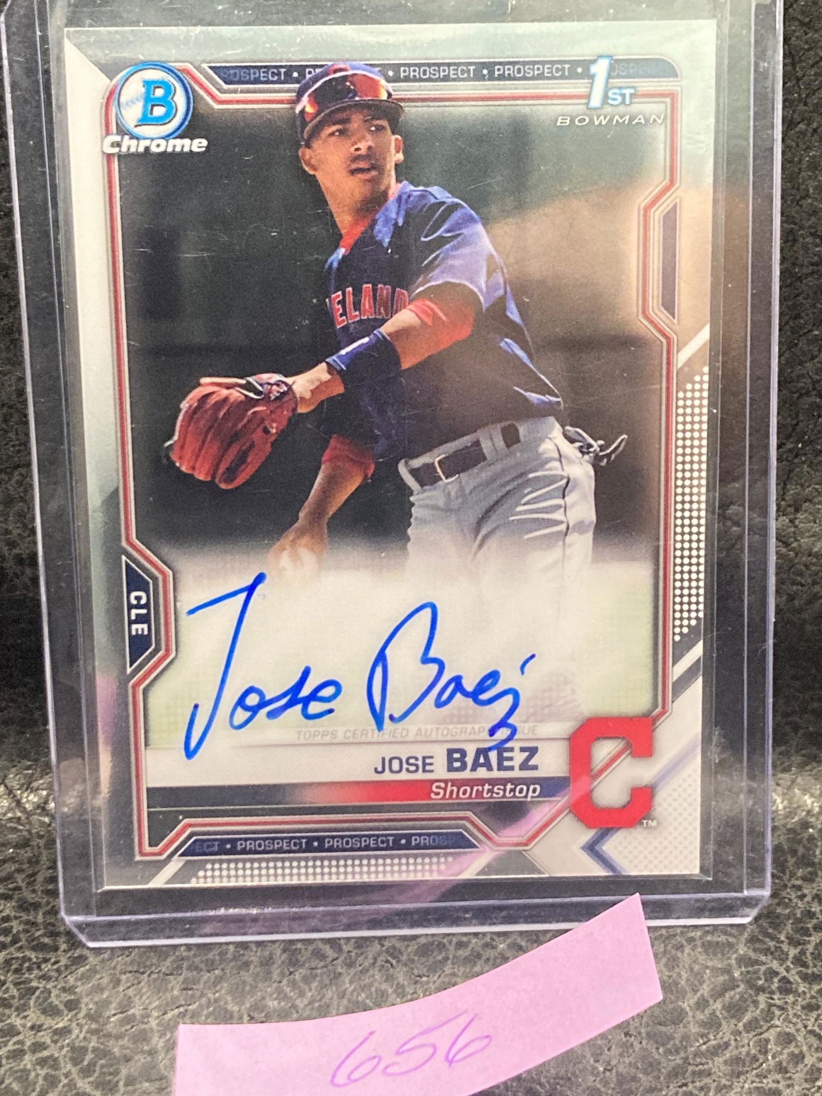 Jose Baez 2021 Bowman Chrome 1st Bowman Auto Cleveland (1 of 2)