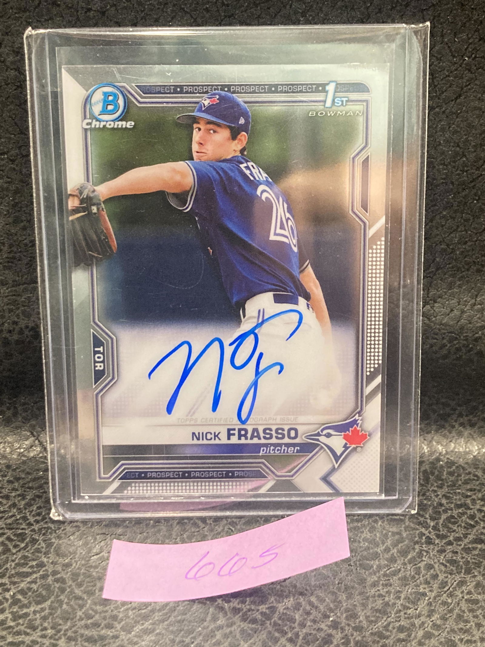 Nick Frasso 2021 Bowman Chrome 1st Prospect Auto #CPA-NF Blue Jays (1 of 2)