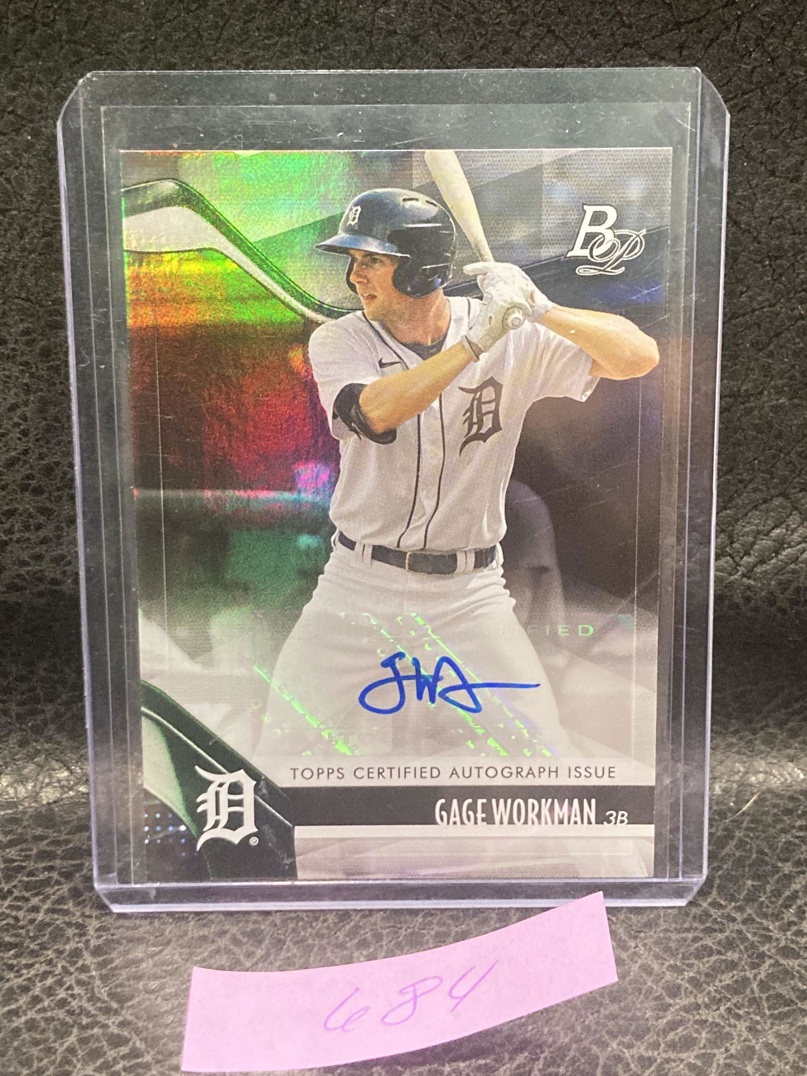 Gage Workman 2021 Bowman Platinum Rc Auto #TOP-55 Tigers Rookie Autograph (1 of 2)