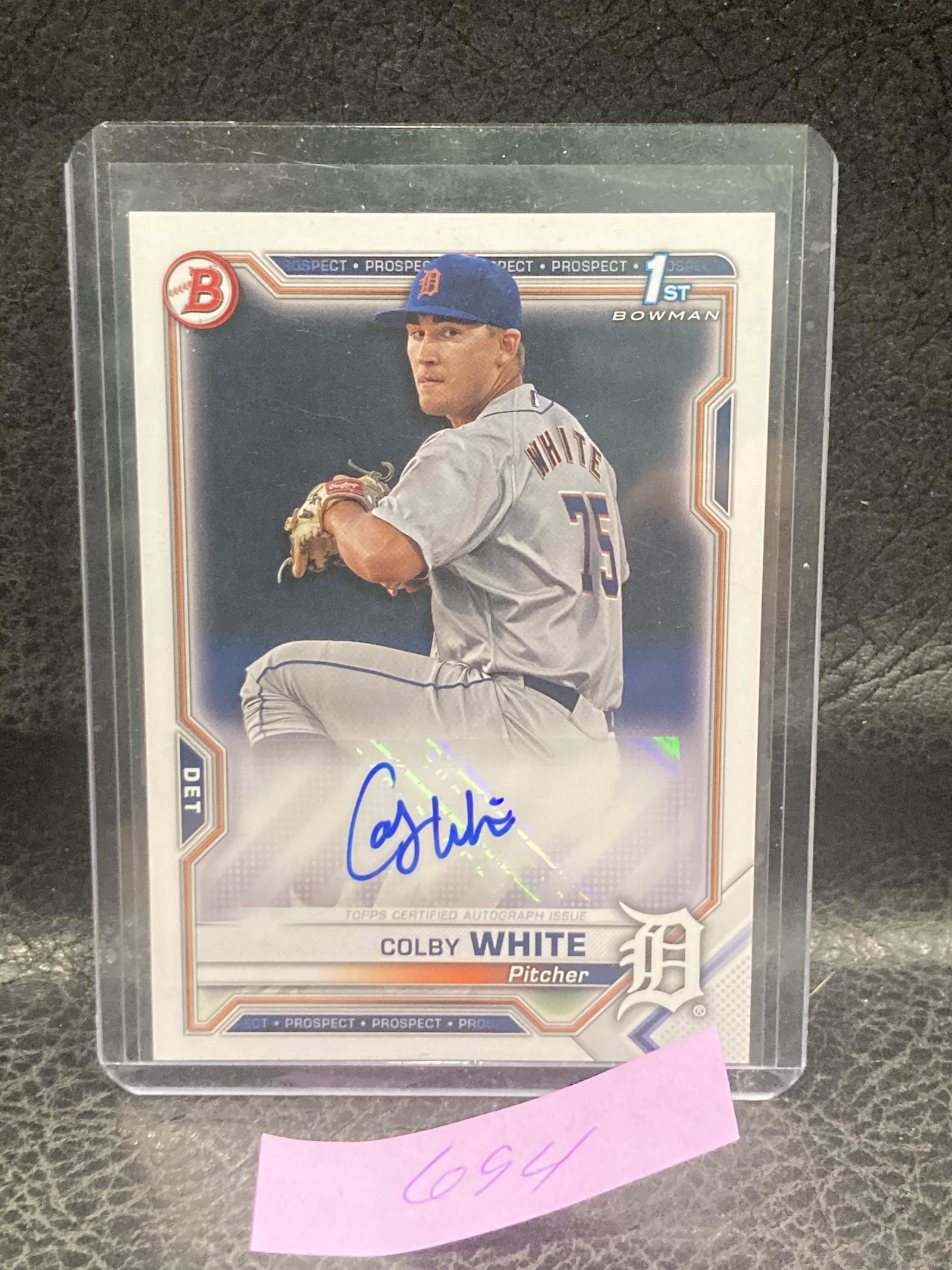 Colby White 2021 Bowman 1st Card Auto #PAPR-CW Rookie Rc Rays: Colby White 2021 Bowman 1st Card Auto #PAPR-CW Rookie Rc Rays
