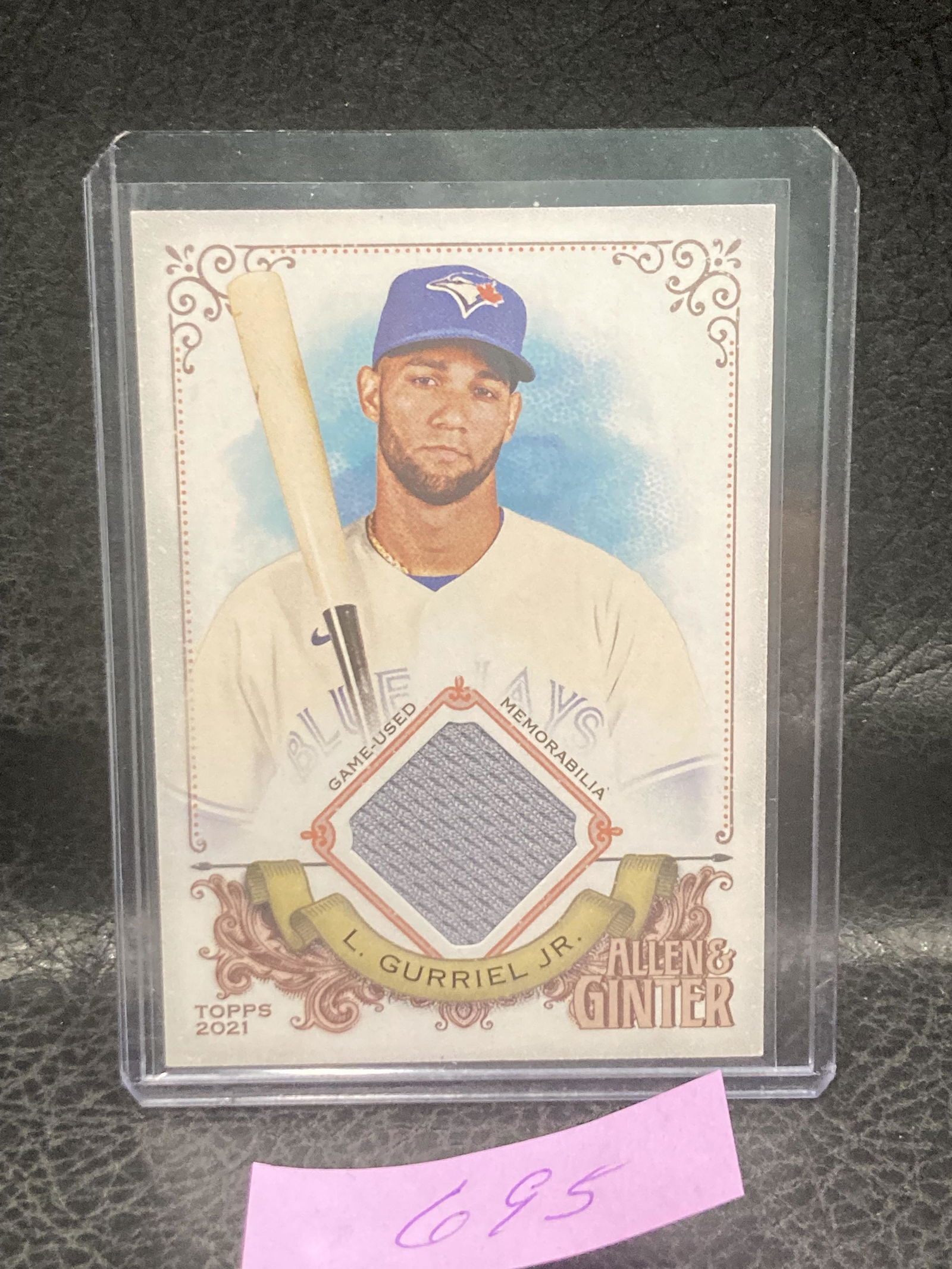 Lourdes Gurriel Jr Game Used Jersey Card 2021 Allen N Ginter Blue Jays (1 of 2)