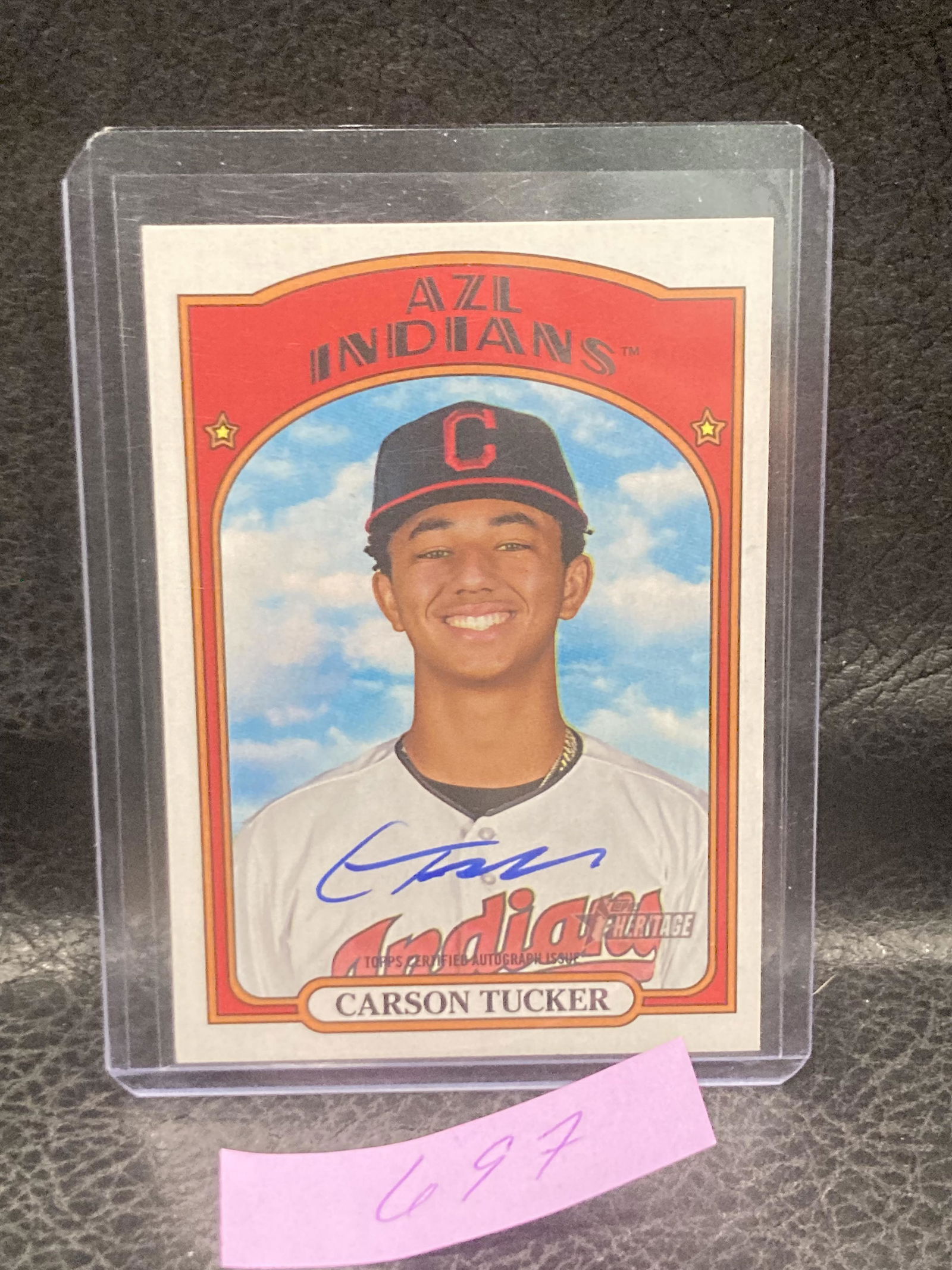 Carson Tucker 2021 Topps Heritage Minors Real One Autographs #ROACT Auto (1 of 2)