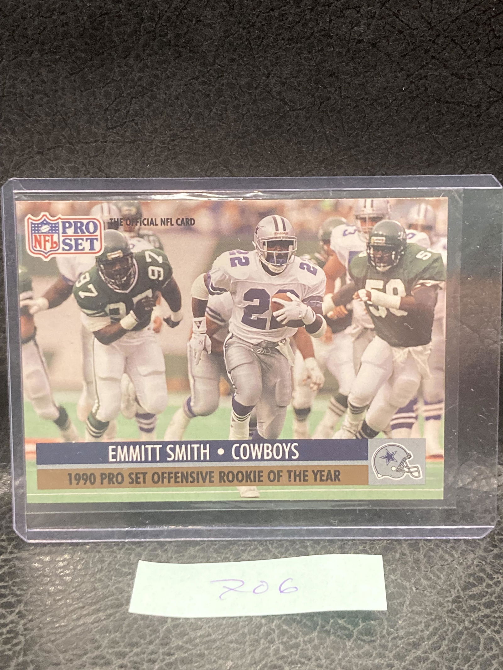 Emmit Smith Rookie Card #1, 1990 Pro Set Dallas Cowboys Football (1 of 2)