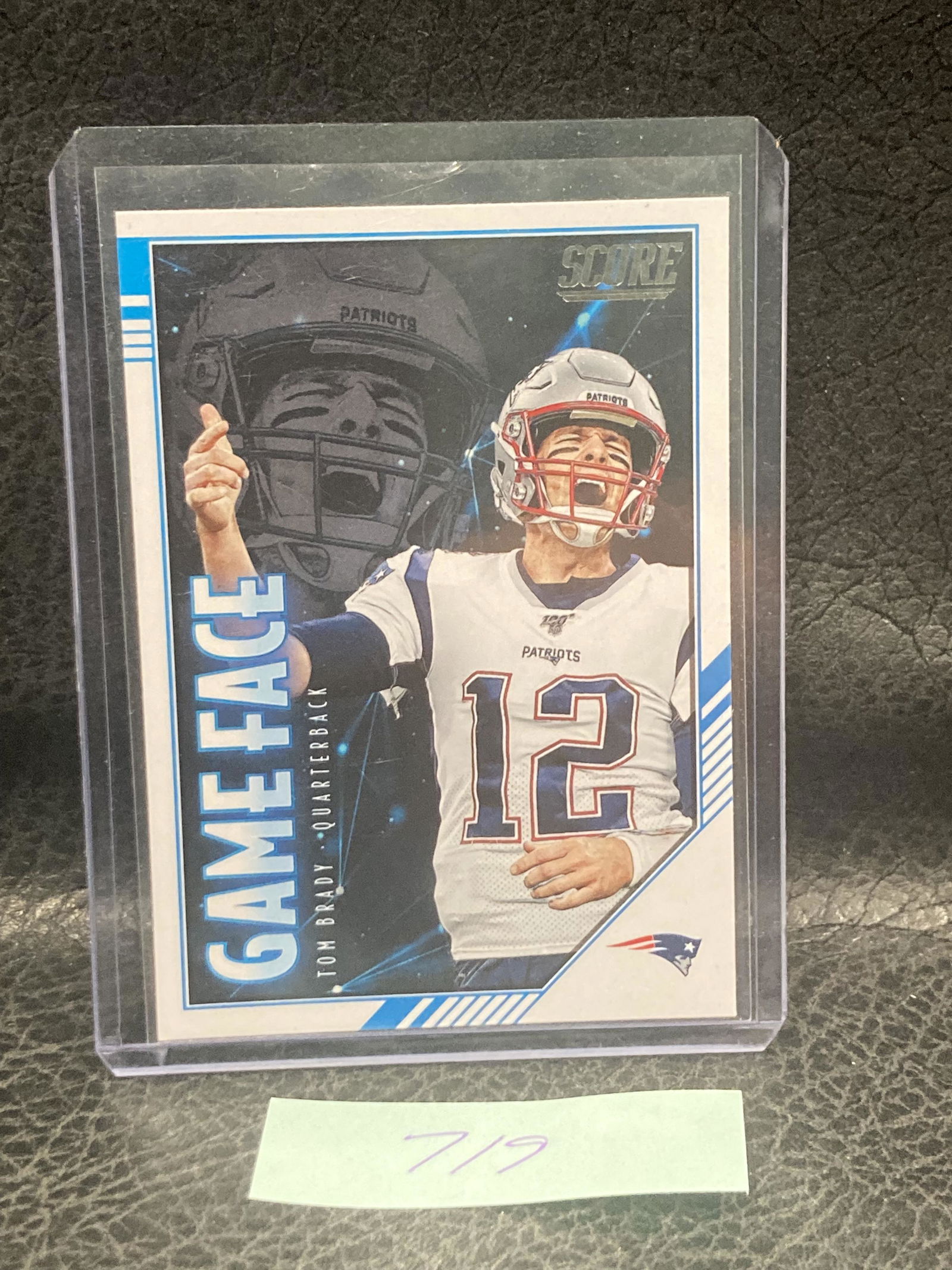 Tom Brady 2020 Score Football Game Face #GFTB Mint Patriots (1 of 2)