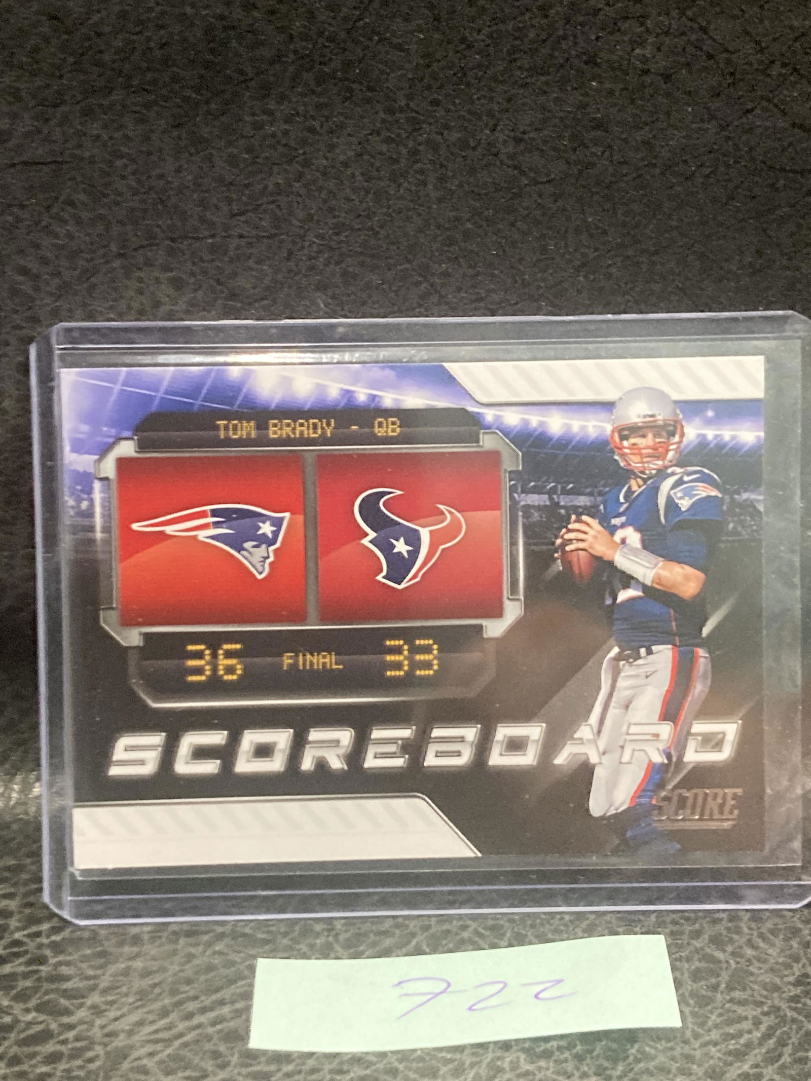 Tom Brady2018 Score Scoreboard #4 Nfl Football Card Goat New England Patriots (1 of 2)