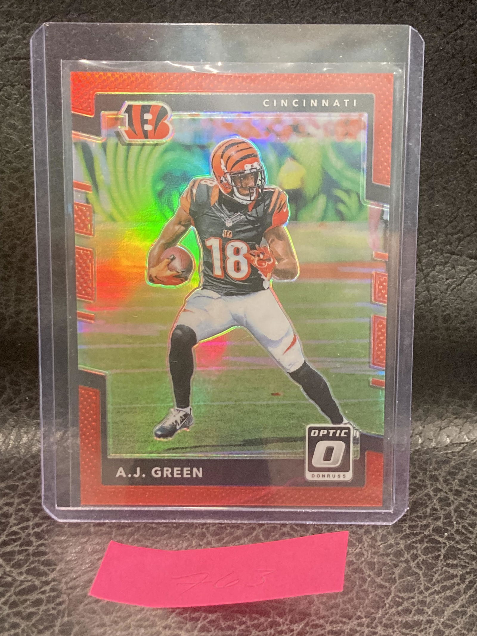 A.J. Green Red Prizm Refractor /99 2017 Optic #25 Bengals Cardinals (1 of 2)